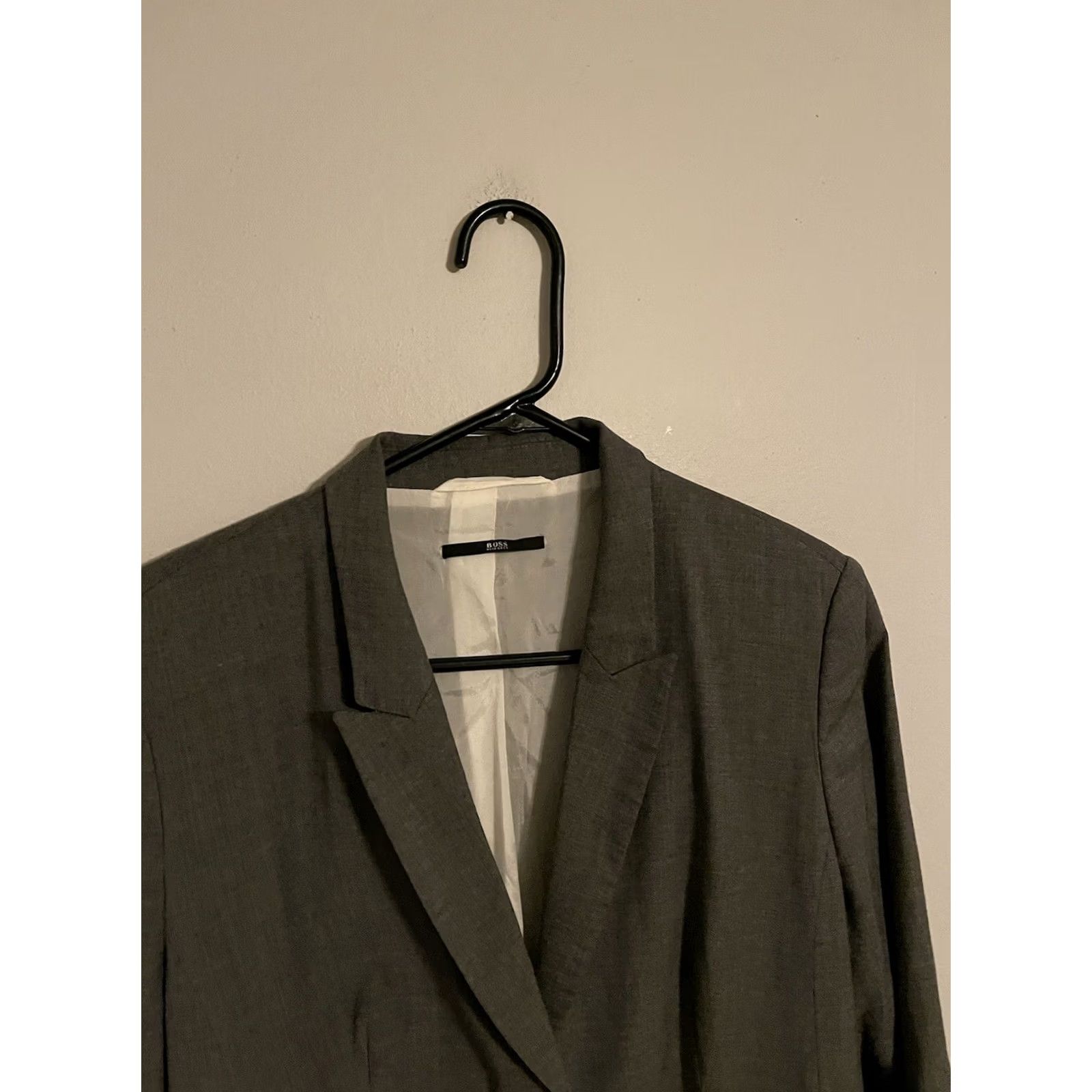 Hugo Boss HUGO BOSS Blazer Suit Jacket Women's 12 Light Gray Wool Blend 2 Button Size XL / US 12-14 / IT 48-50 - 2 Thumbnail