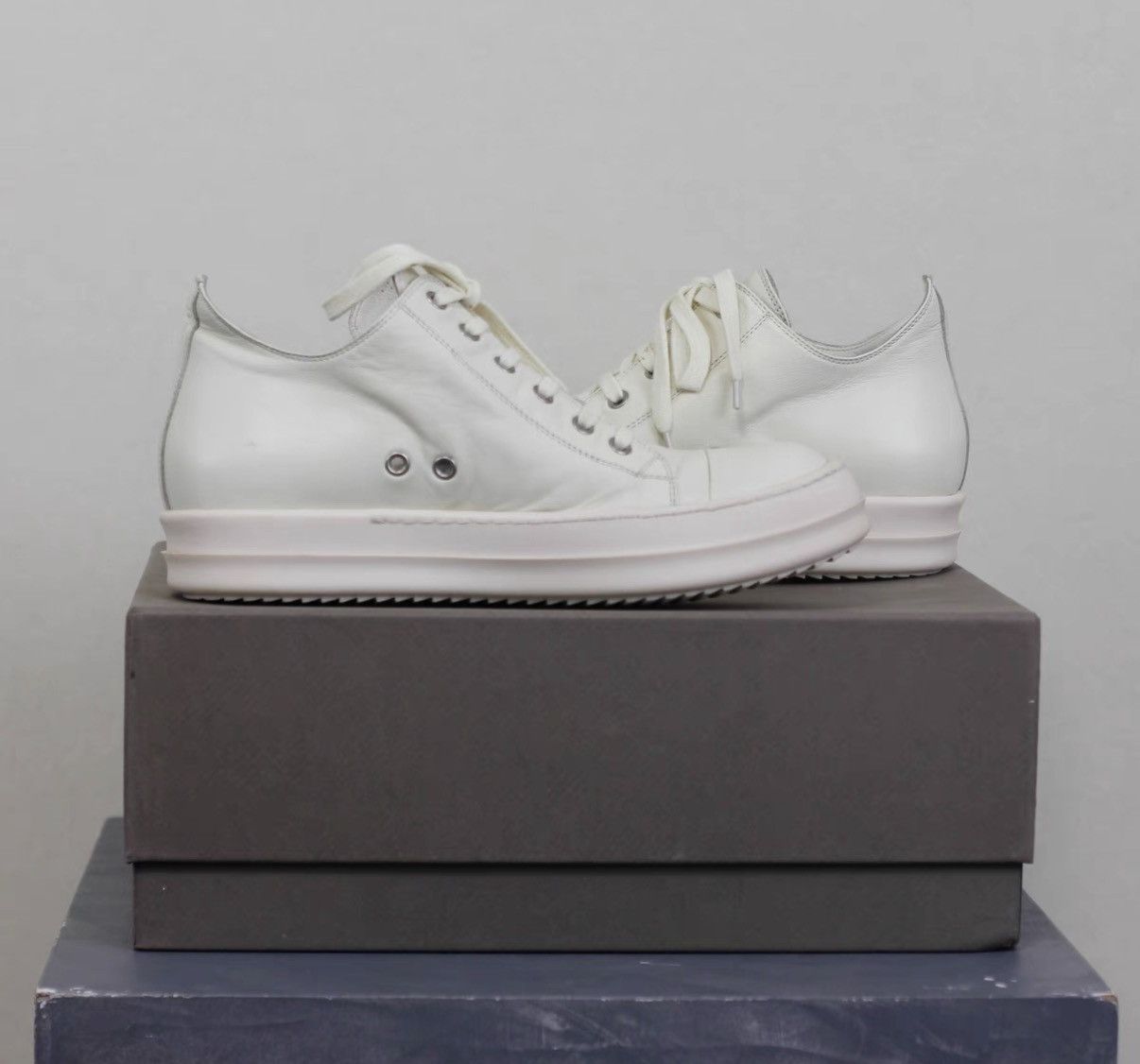 Rick Owens Rick Owens Leather "Milk" Bubble Converse-Inspired Sneakers Size US 7 / EU 40 - 5 Thumbnail