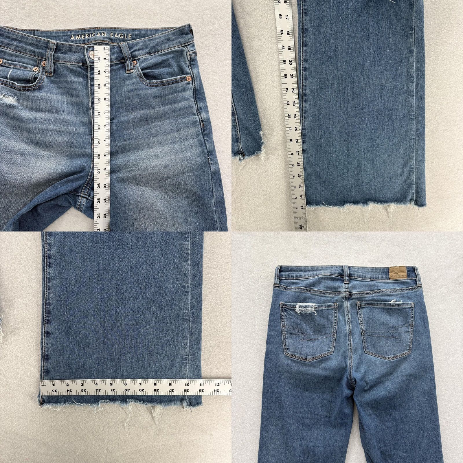 American Eagle Outfitters American Eagle Outfitters Jeans Flared 8 Tall Blue Stretch Denim 5-Pocket Rise High Womens Sizes Long) Size 30" / US 8 / IT 44 - 8 Thumbnail