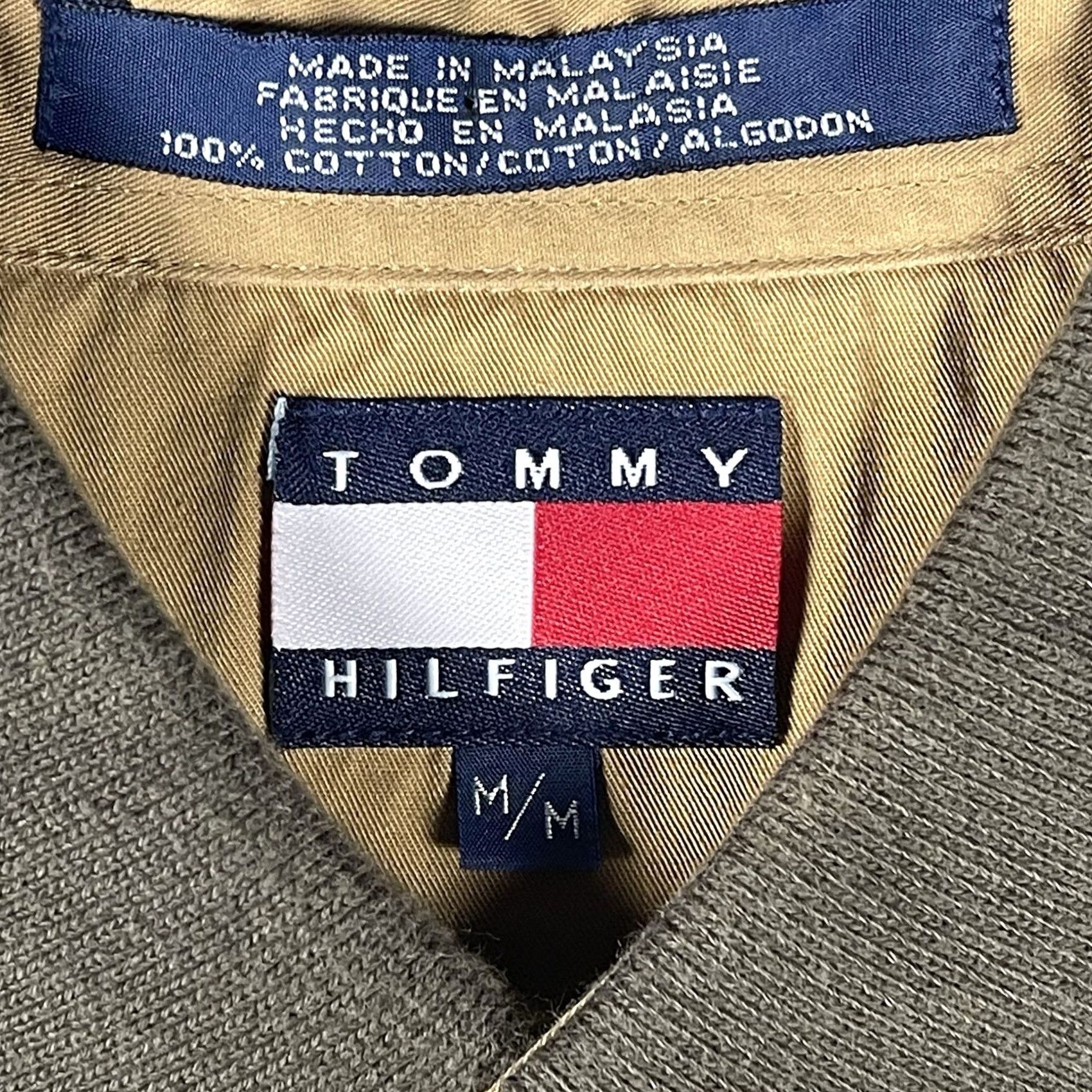 Tommy Hilfiger Tommy Hilfiger Polo Shirt M Maroon Tan Striped Preppy Casual Y2K Golf Dad Men Size US M / EU 48-50 / 2 - 4 Thumbnail