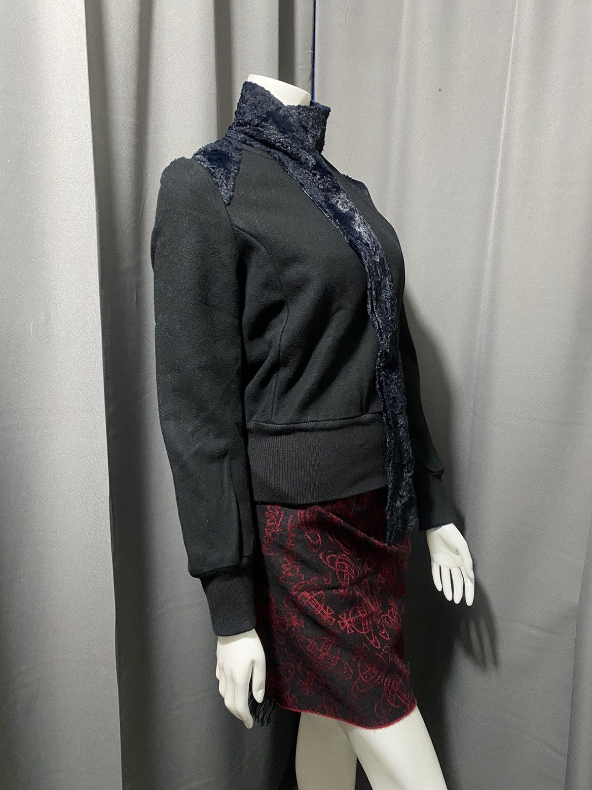 Costume National Fall 2000- Spiral Zip Wool/Nylon Blend Jacket Size S / US 4 / IT 40 - 2 Thumbnail