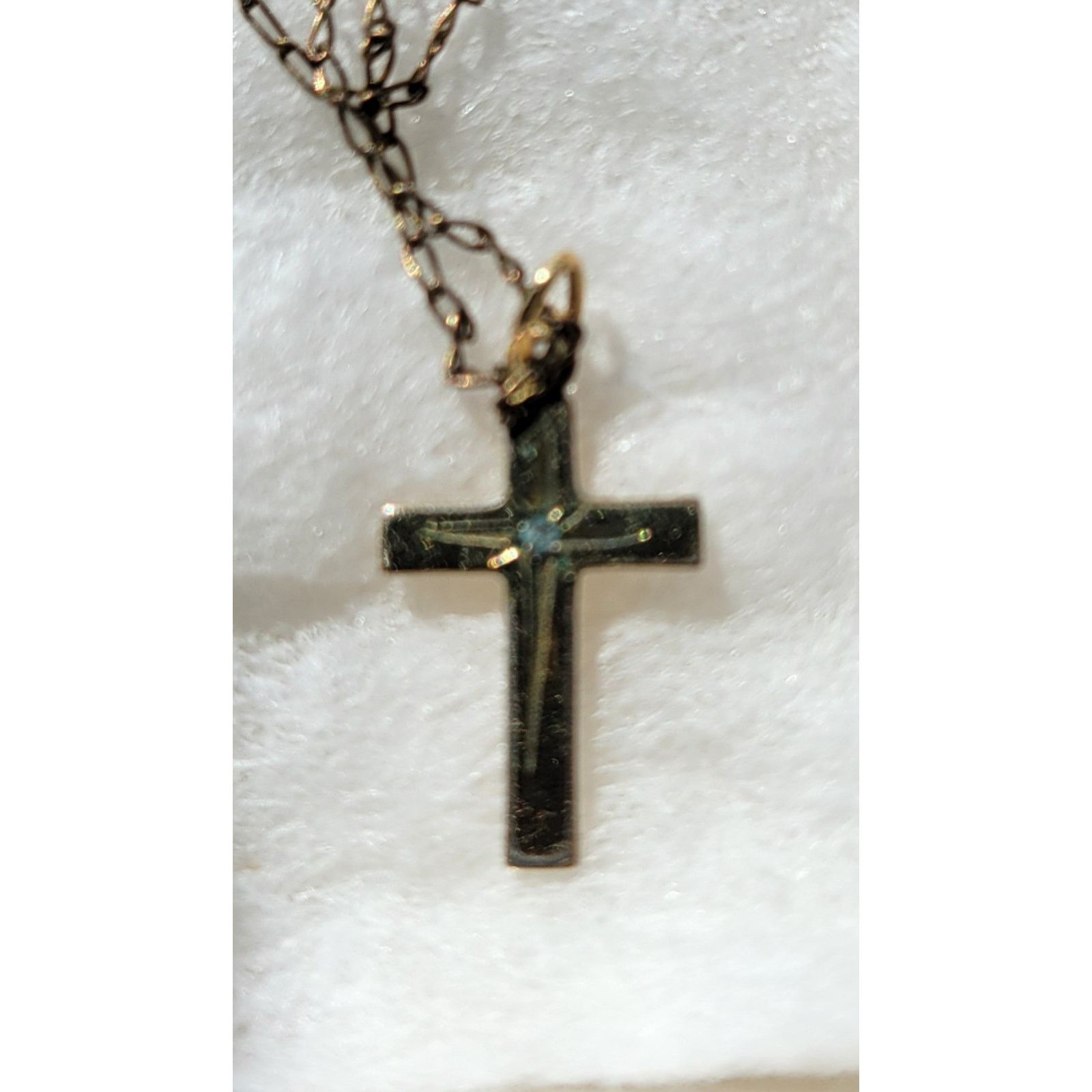 Other HFB 1/20 14k G.F. Gold Filled Cross 18" Link Chain Necklace Size ONE SIZE - 1 Thumbnail