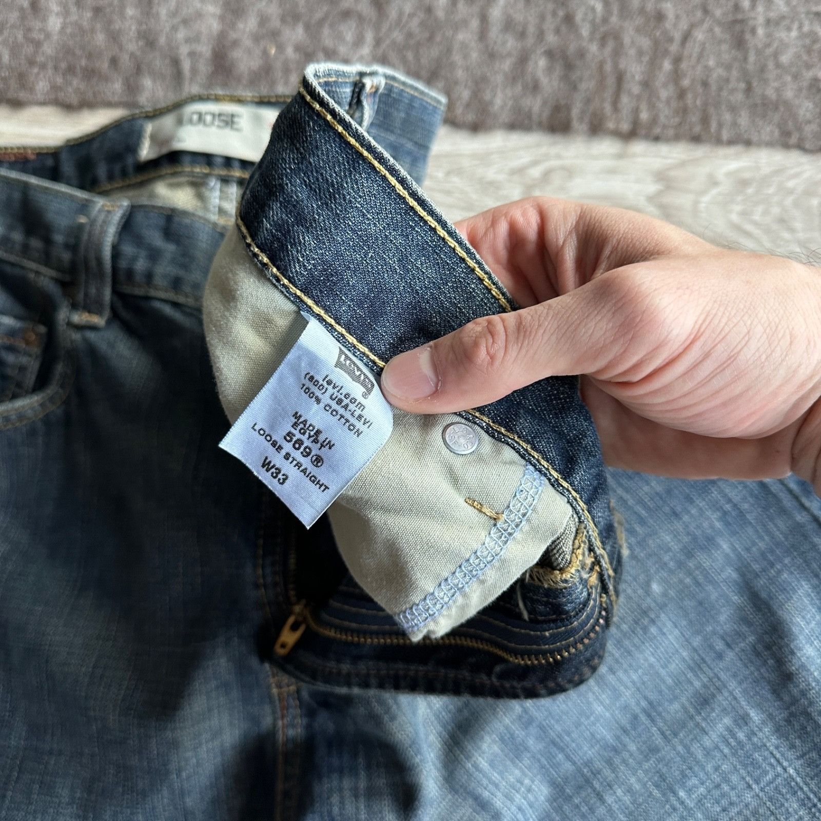Levi's Levi's 569 Loose Fit Jean Shorts 90s Y2K Denim 9506AC Size US 36 / EU 52 - 6 Thumbnail
