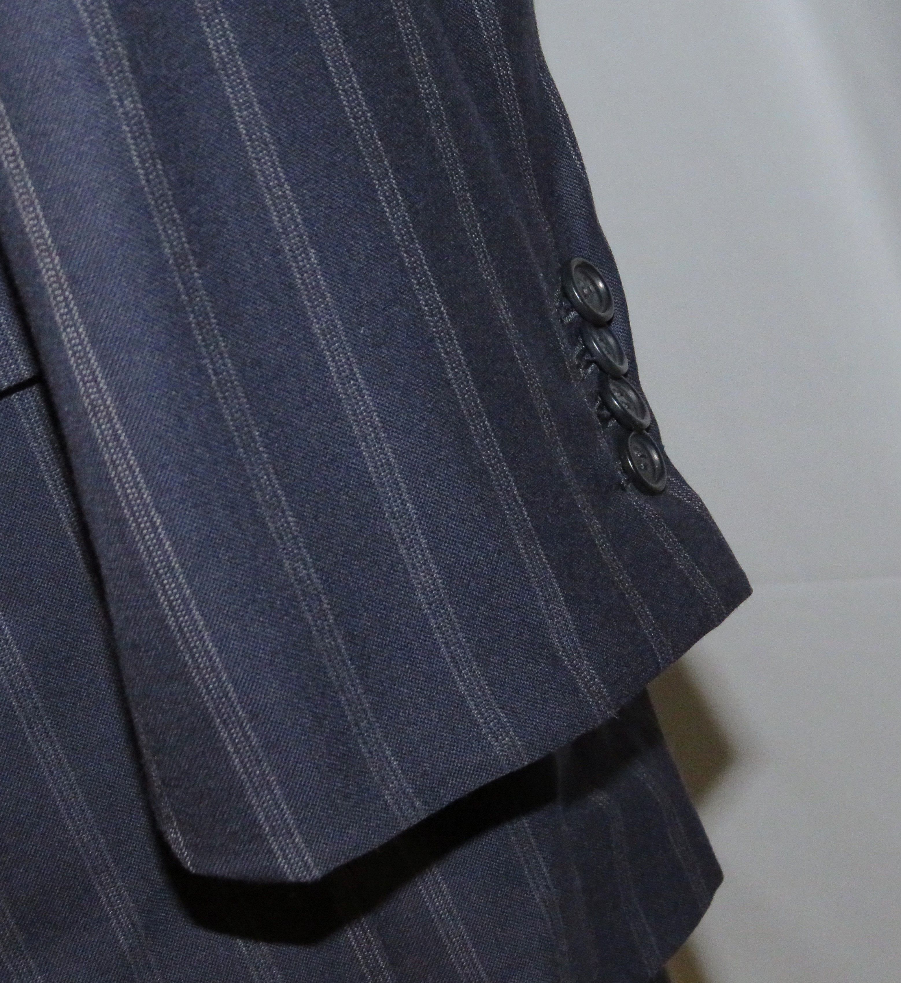 Kiton 14 Micron Super 180 Blanc Blue Striped Two Button Suit 48L Size 48L - 10 Thumbnail