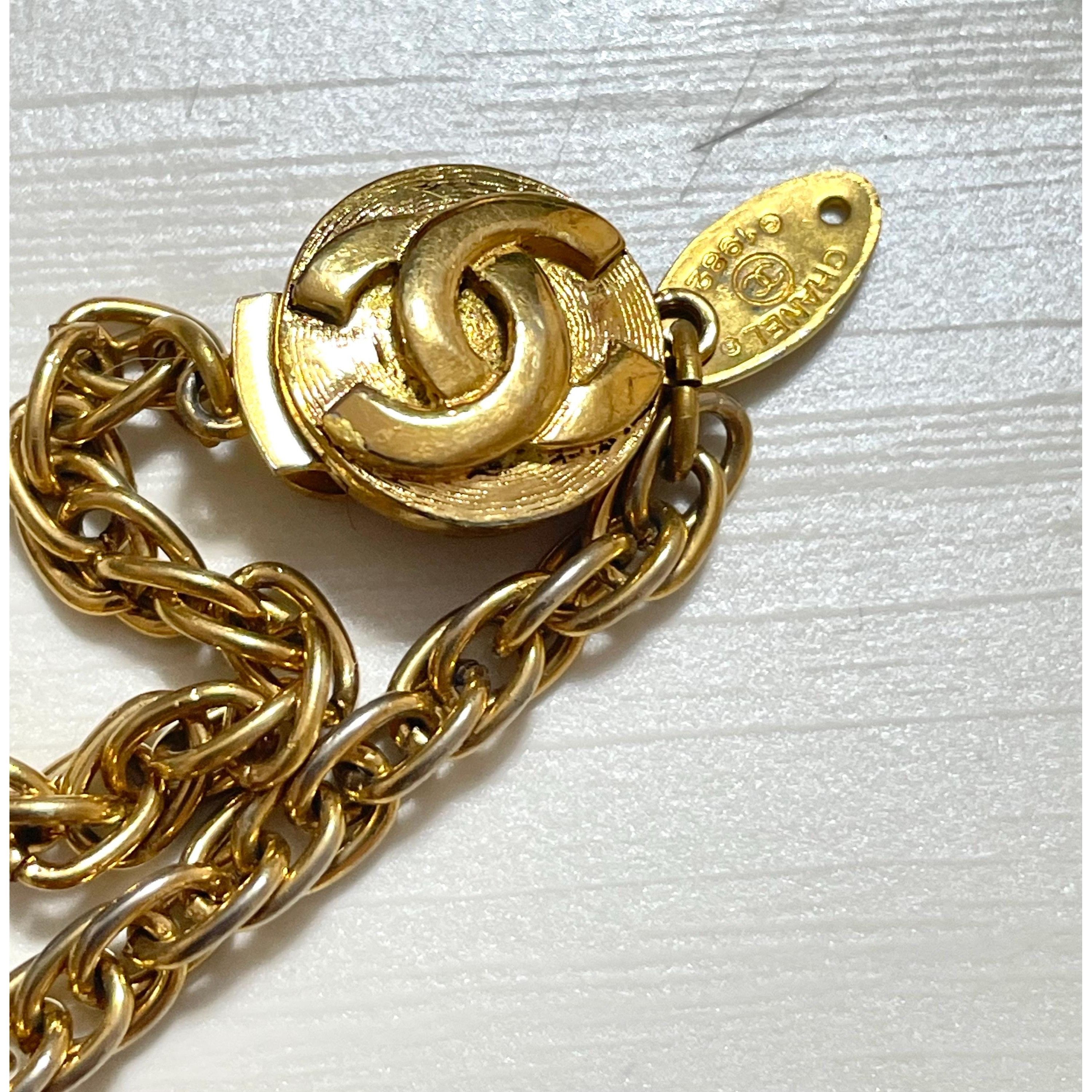 Chanel Vintage CHANEL long necklace with faux pearl and mini CC Size ONE SIZE - 4 Thumbnail