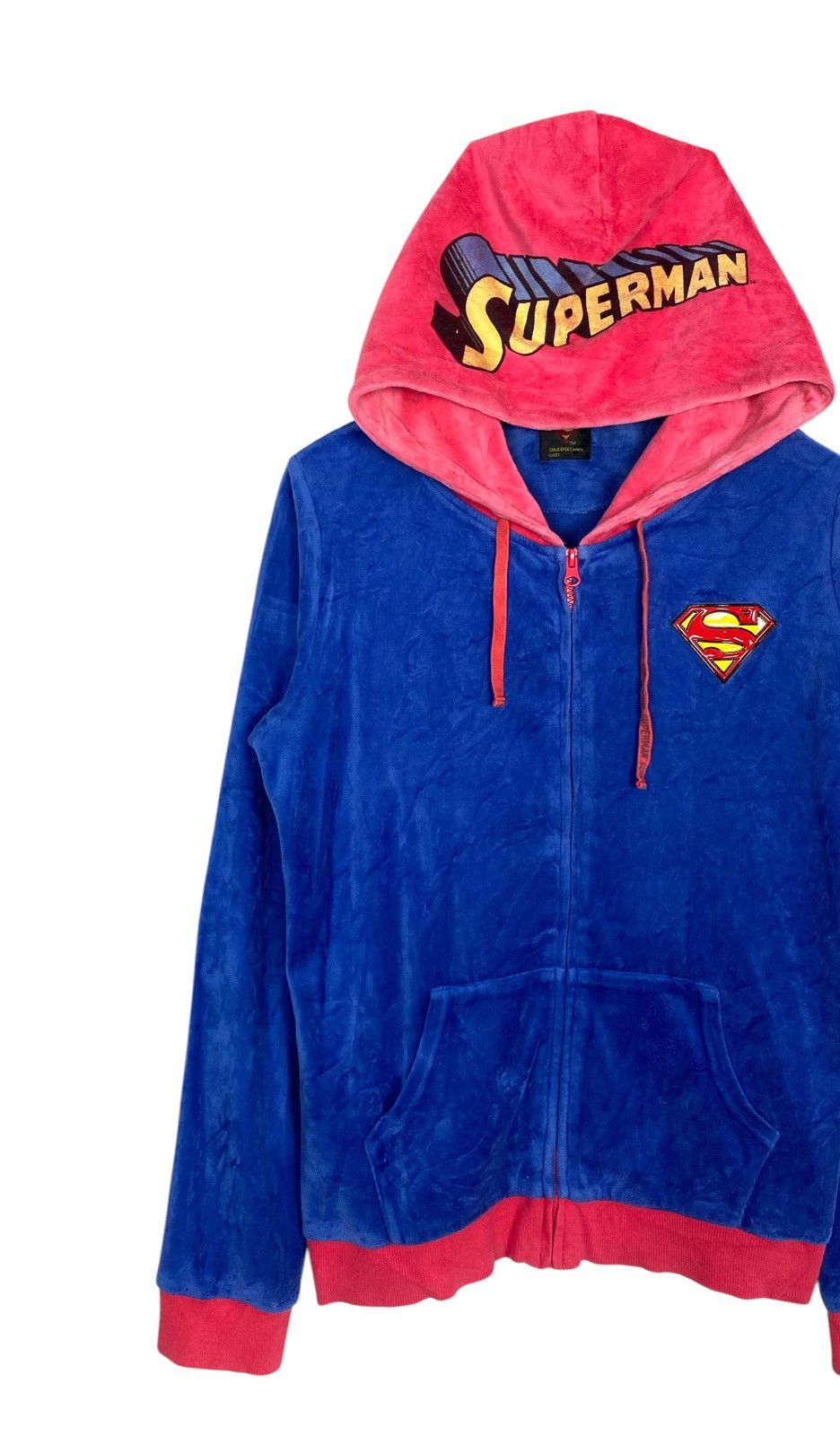DC Comics Rare‼️ Dc Comic Superman Hoodie Fleece Big Logo Size US S / EU 44-46 / 1 - 2 Thumbnail