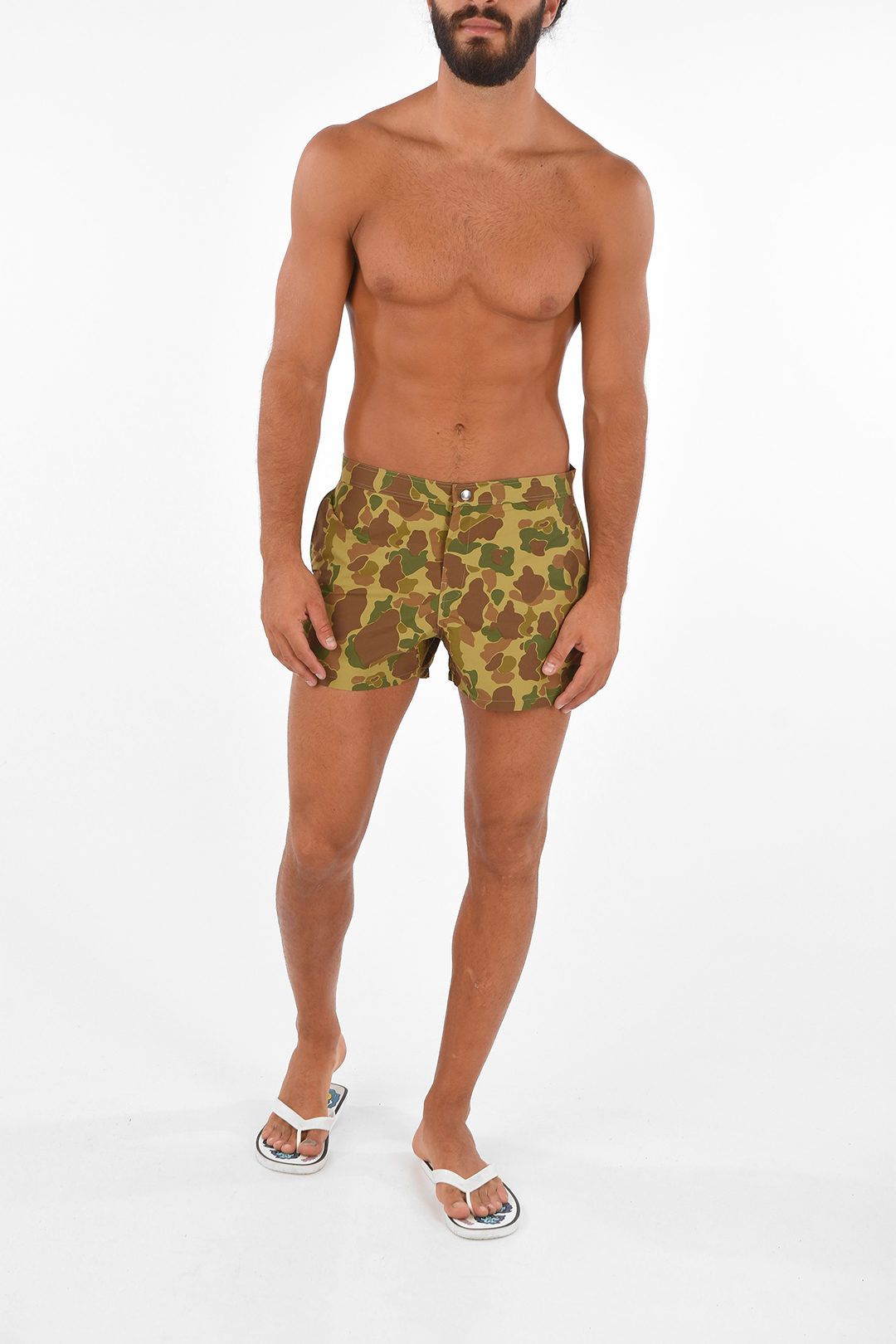 Celine Camo Nylon Swim Shorts Size US 30 / EU 46 - 4 Thumbnail