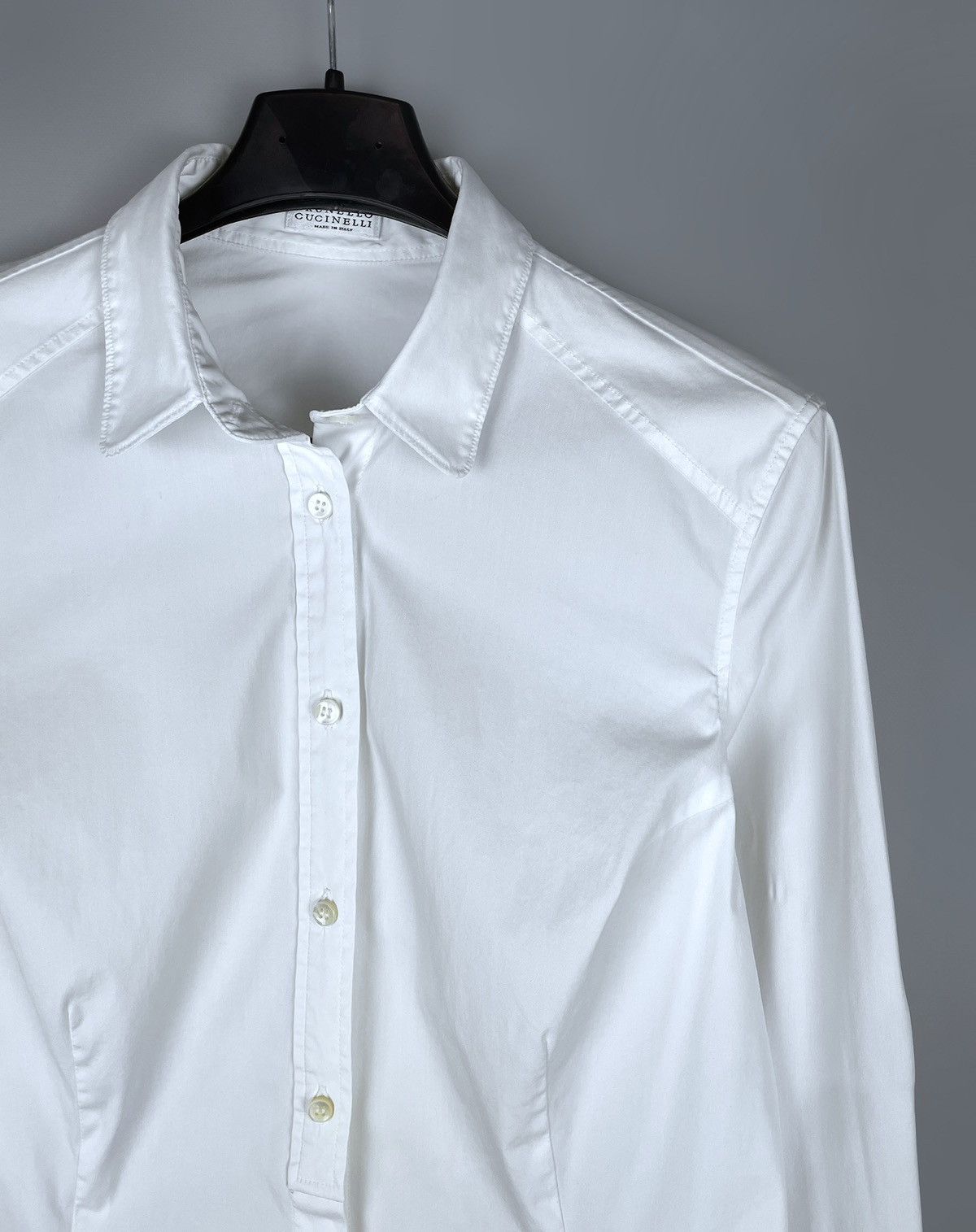 Brunello Cucinelli Brunello Cucinelli Classic Cotton Stretch LS Shirt Size L Size L / US 10 / IT 46 - 6 Thumbnail
