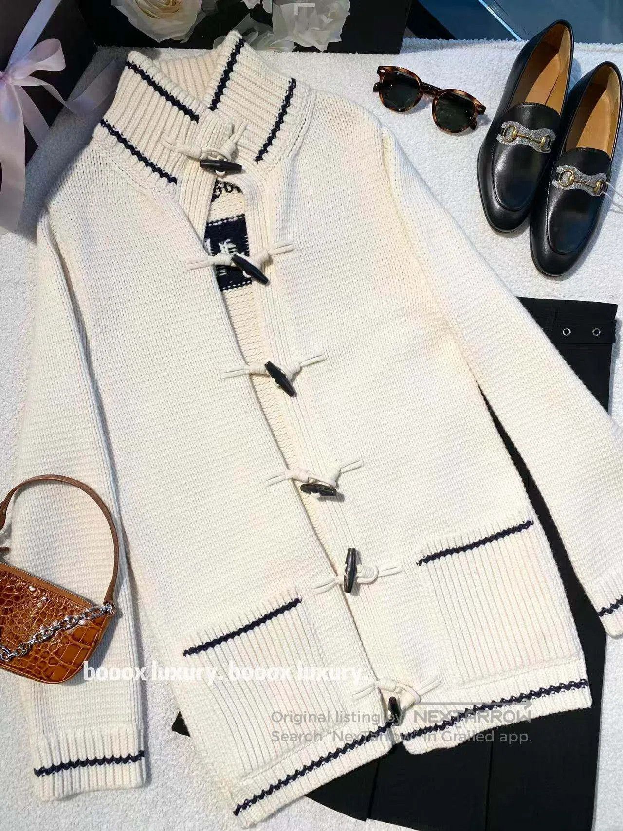 Dior Dior Classic tagline croissant knitted cardigan| Size XXS / US 00 / IT 34 - 1 Thumbnail