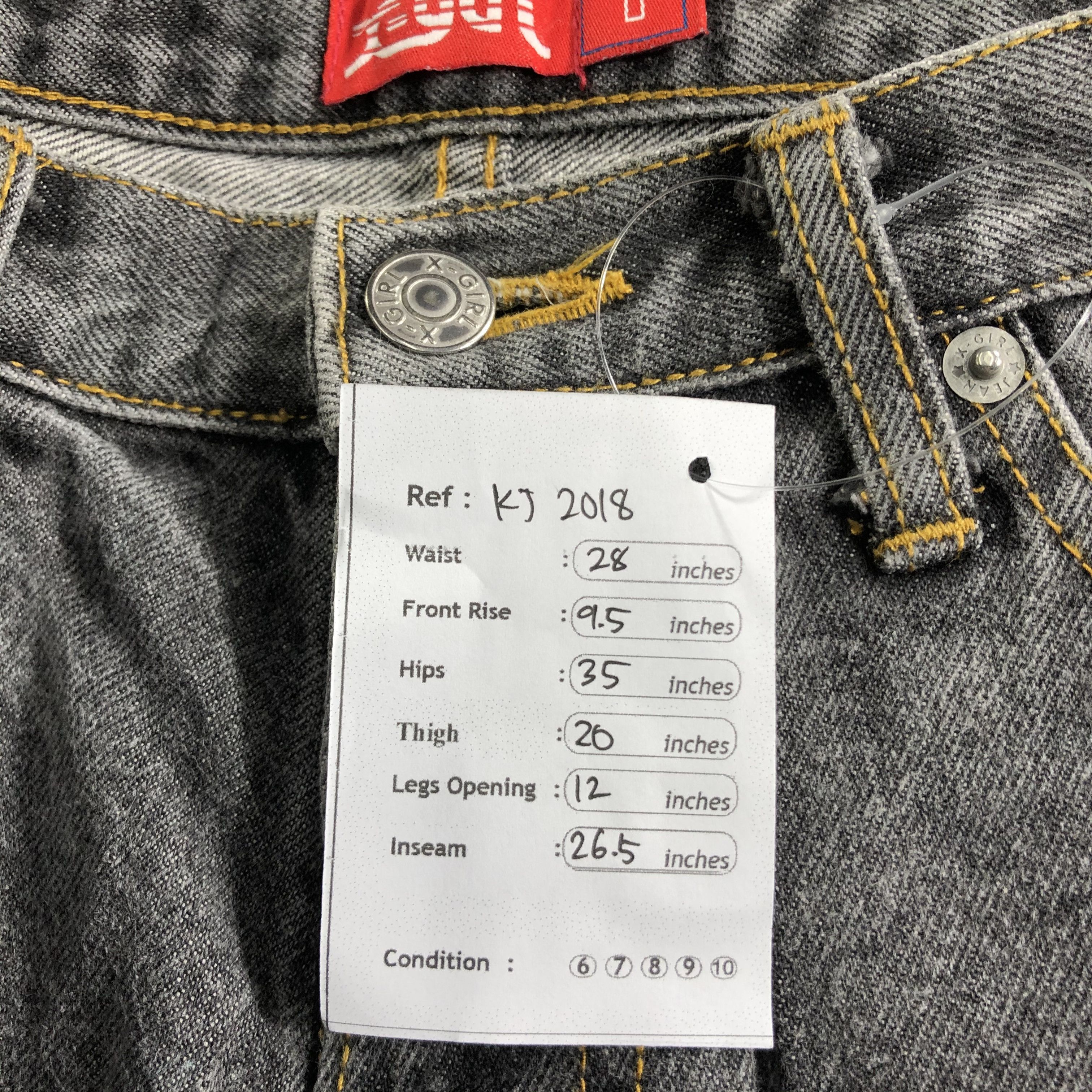 Vintage X Girl Faded Black Jeans KJ2018 Size 28" / US 6 / IT 42 - 10 Thumbnail