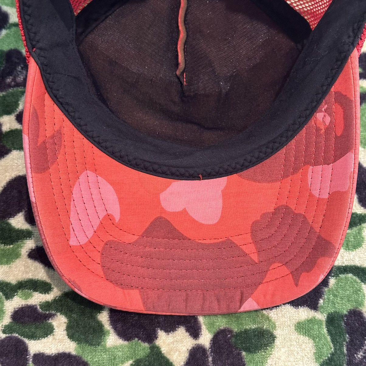 Bape RED COLOR CAMO MESH CAP Size ONE SIZE - 7 Thumbnail