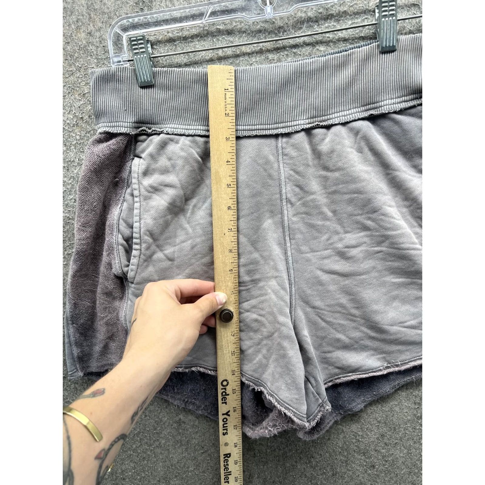 Free People Free People Shorts Womens Large Gray French Terry Sweat Lounge Gym Size 36" / US 14 / IT 50 - 3 Thumbnail