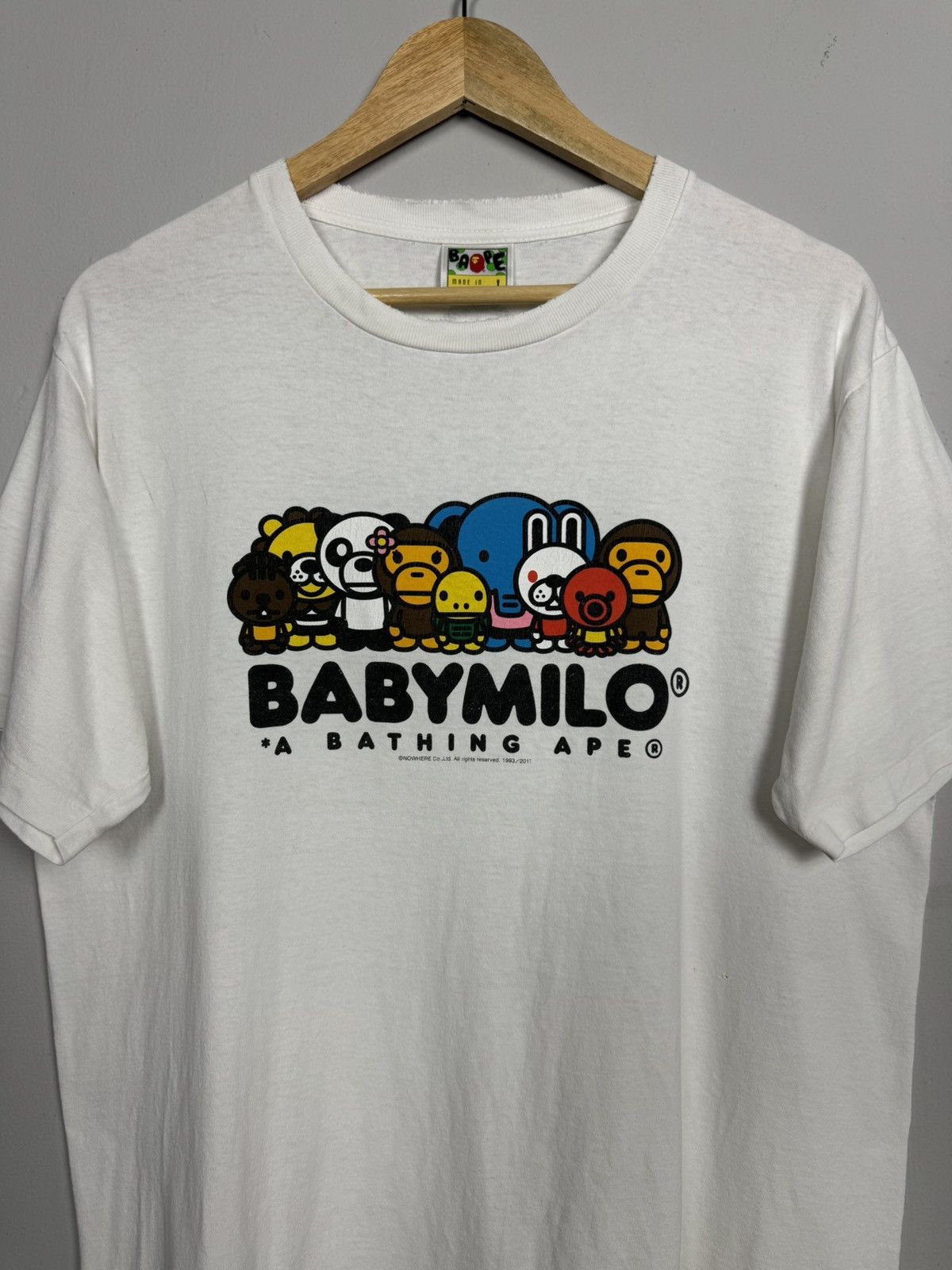 Bape Distressed Baby Milo & Friends By A Bathing Ape Bape Tee Size US L / EU 52-54 / 3 - 2 Thumbnail