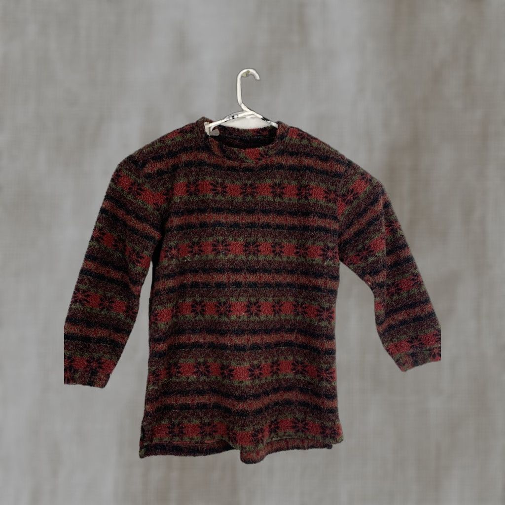 Vintage Woolrich Mens Sweater M Red Green Made in USA Rugged Outdoor Wear Pullover Mens Family US Theme Size US M / EU 48-50 / 2 - 1 Thumbnail
