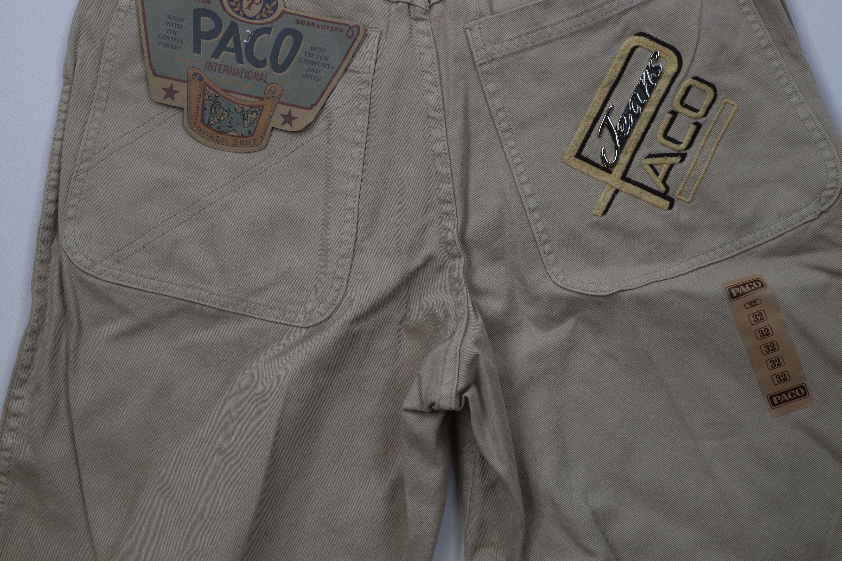 Vintage Deadstock Vintage 90s Paco Hip Hop Denim Jean Shorts Tan Size US 32 / EU 48 - 10 Thumbnail