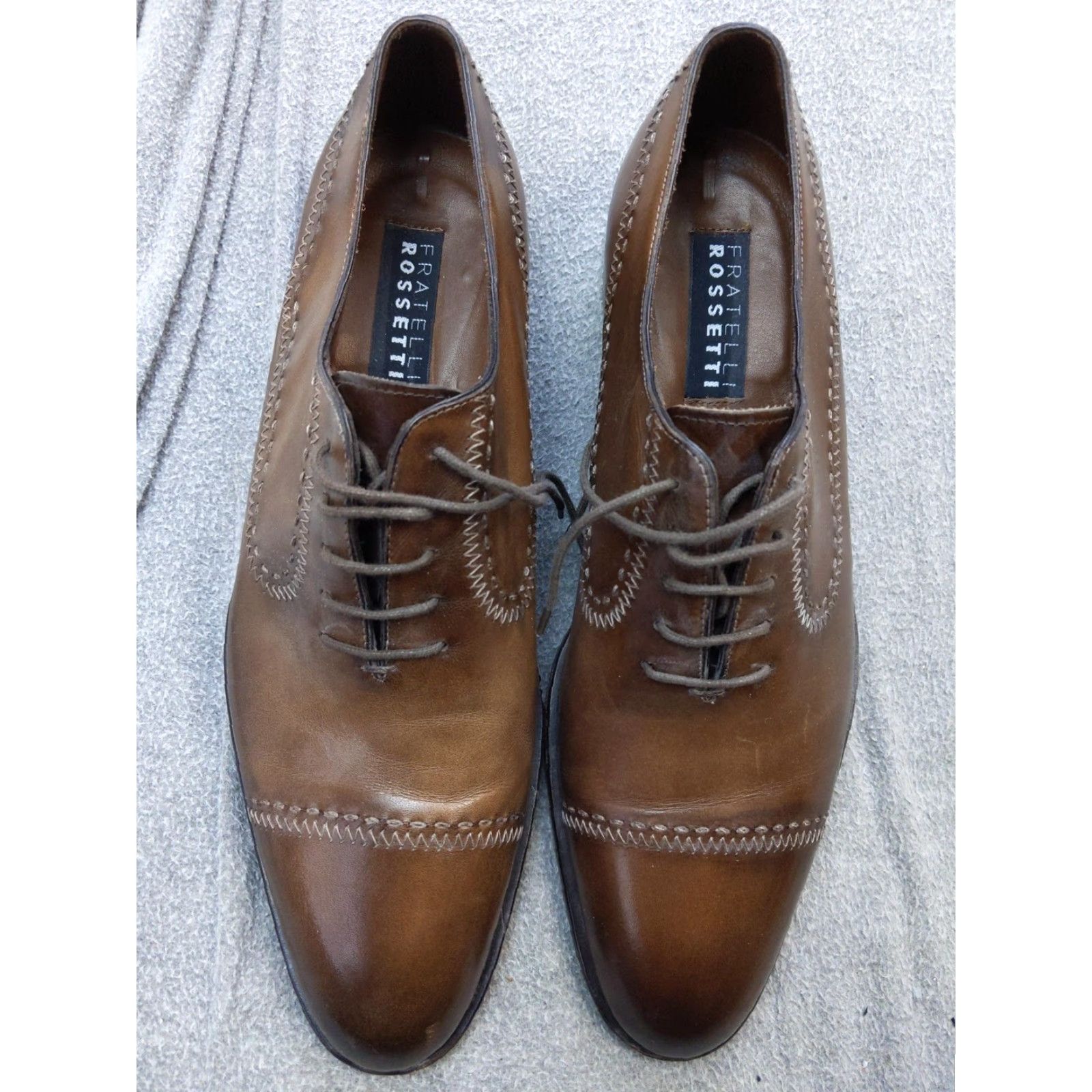 Fratelli Rossetti Fratelli Rossetti Shoes Mens 9 Brown Leather Cap Toe Oxford Dress Italy Dress Shoes Mens 9 Brown Leather Cap Toe Oxford Italy Rossetti Size ONE SIZE - 2 Thumbnail