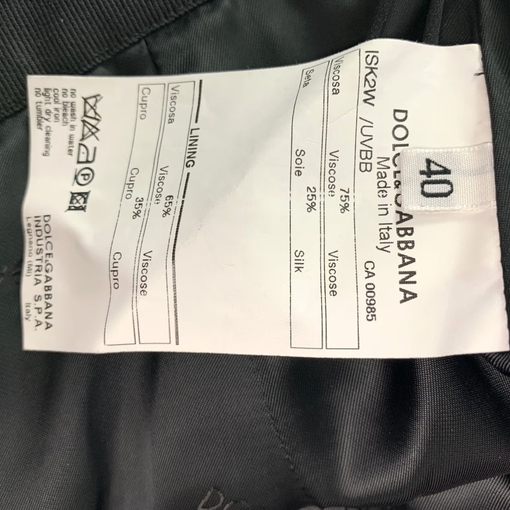 Dolce & Gabbana DOLCE & GABBANA Skirt Size 4 Black Viscose Silk Pleated Size 27" / US 4 / IT 40 - 5 Thumbnail