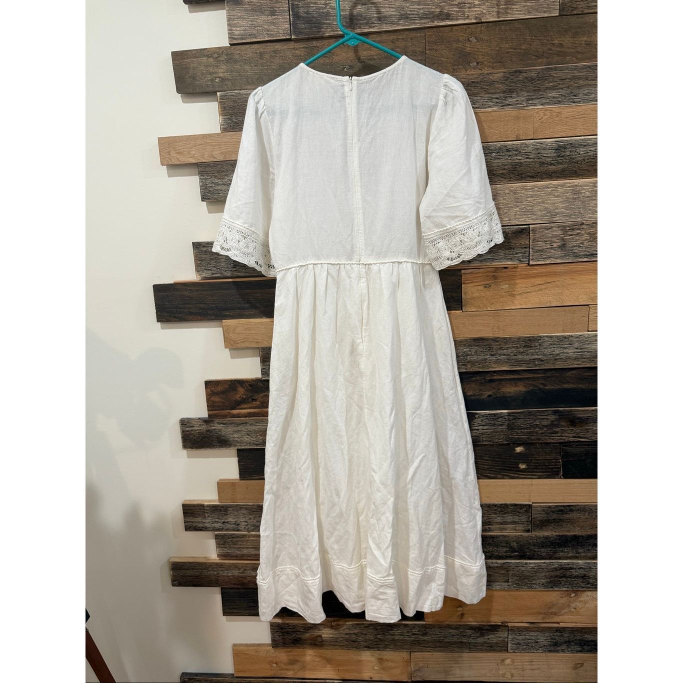 Sezane Sezane Paris Ursula Dress White Midi Linen Blend Size 38 Size M / US 6-8 / IT 42-44 - 3 Thumbnail