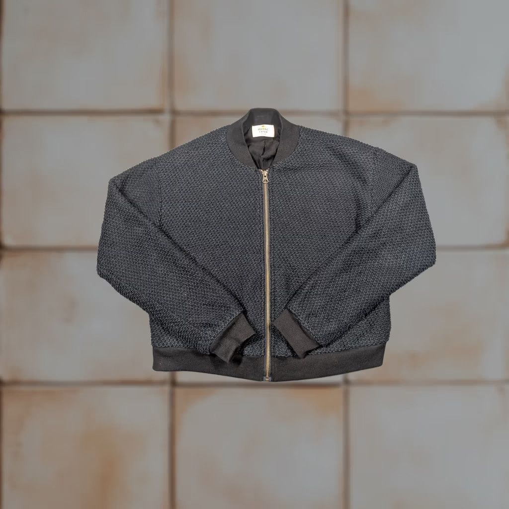 Marine Layer Marine Layer Jacket Womens Medium Black Textured Knit Bomber Full Zip Casual Size M / US 6-8 / IT 42-44 - 1 Thumbnail