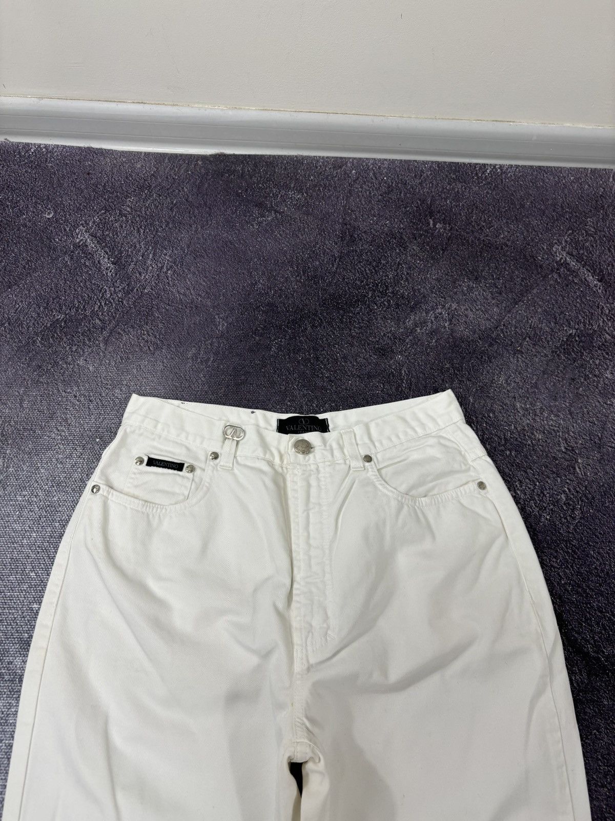 Valentino Vintage Valentino Women’s White Italian Luxury Pants Jeans Size 30" / US 8 / IT 44 - 12 Thumbnail