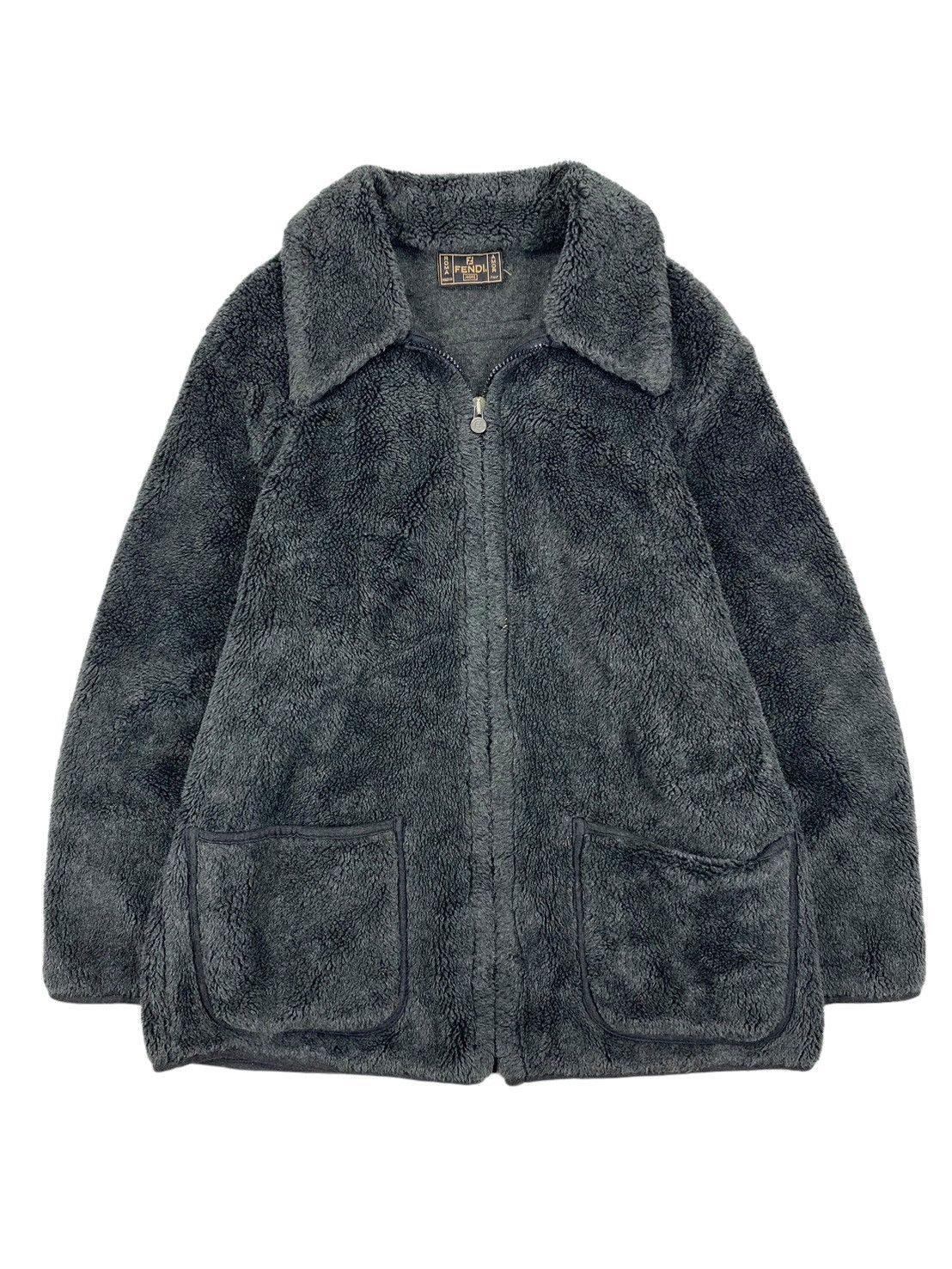 Fendi FENDI Grey Fleece Jacket Size S / US 4 / IT 40 - 1 Thumbnail