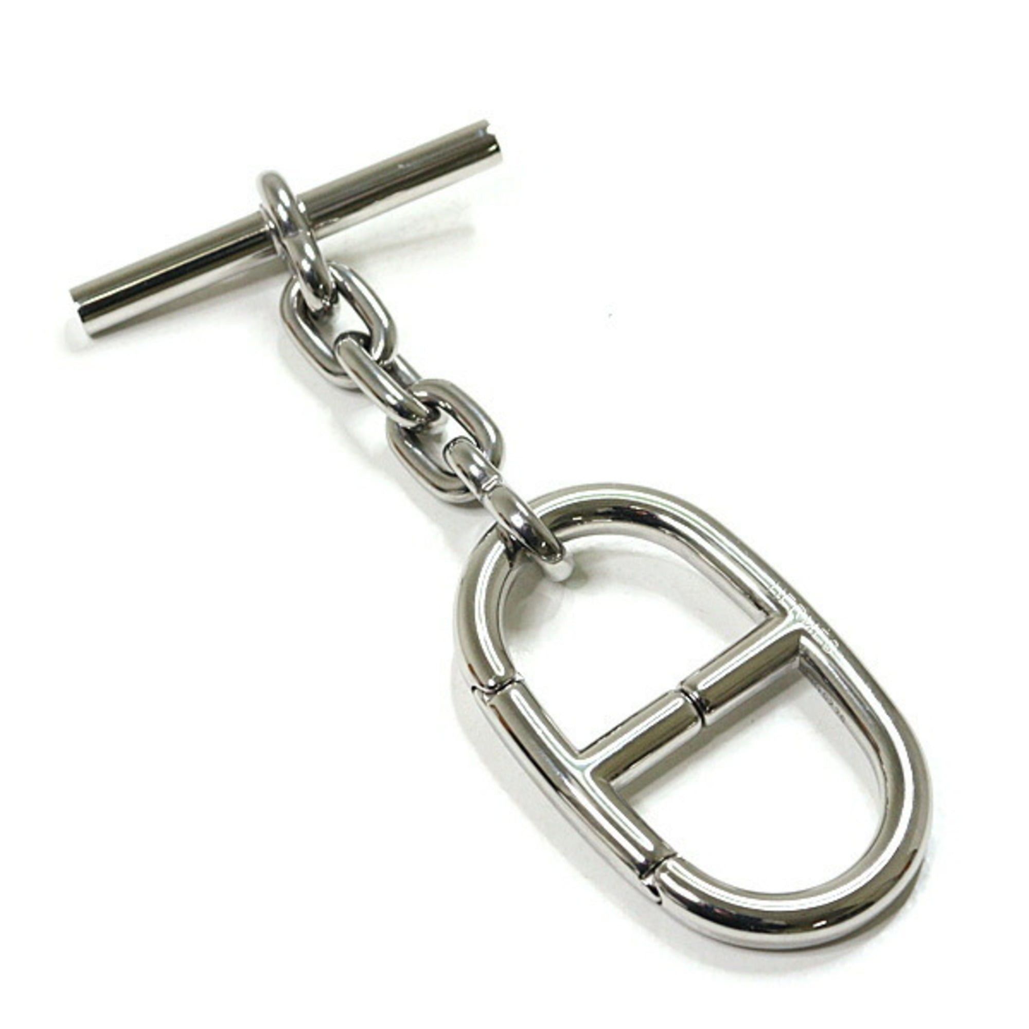 Hermes HERMES Keychain Chaine d'Ancre Metal Silvery Bag Charm Key