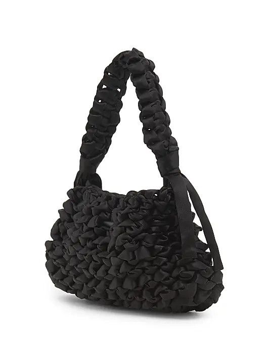 Jimmy Choo os11x0626 Size: OS / Cinch Woven Satin Top Handle Bag Size ONE SIZE - 3 Thumbnail