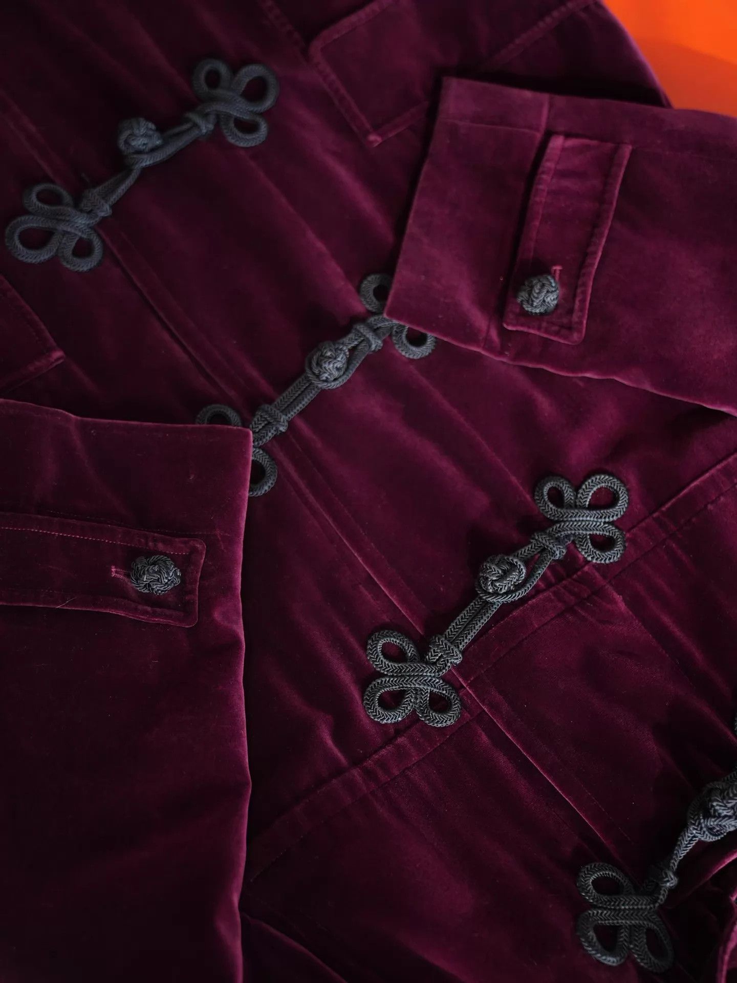 Yves Saint Laurent YSL Rive Gauche Dark Plum Velvet Quilted Hooded Coat Size XS / US 0-2 / IT 36-38 - 5 Thumbnail