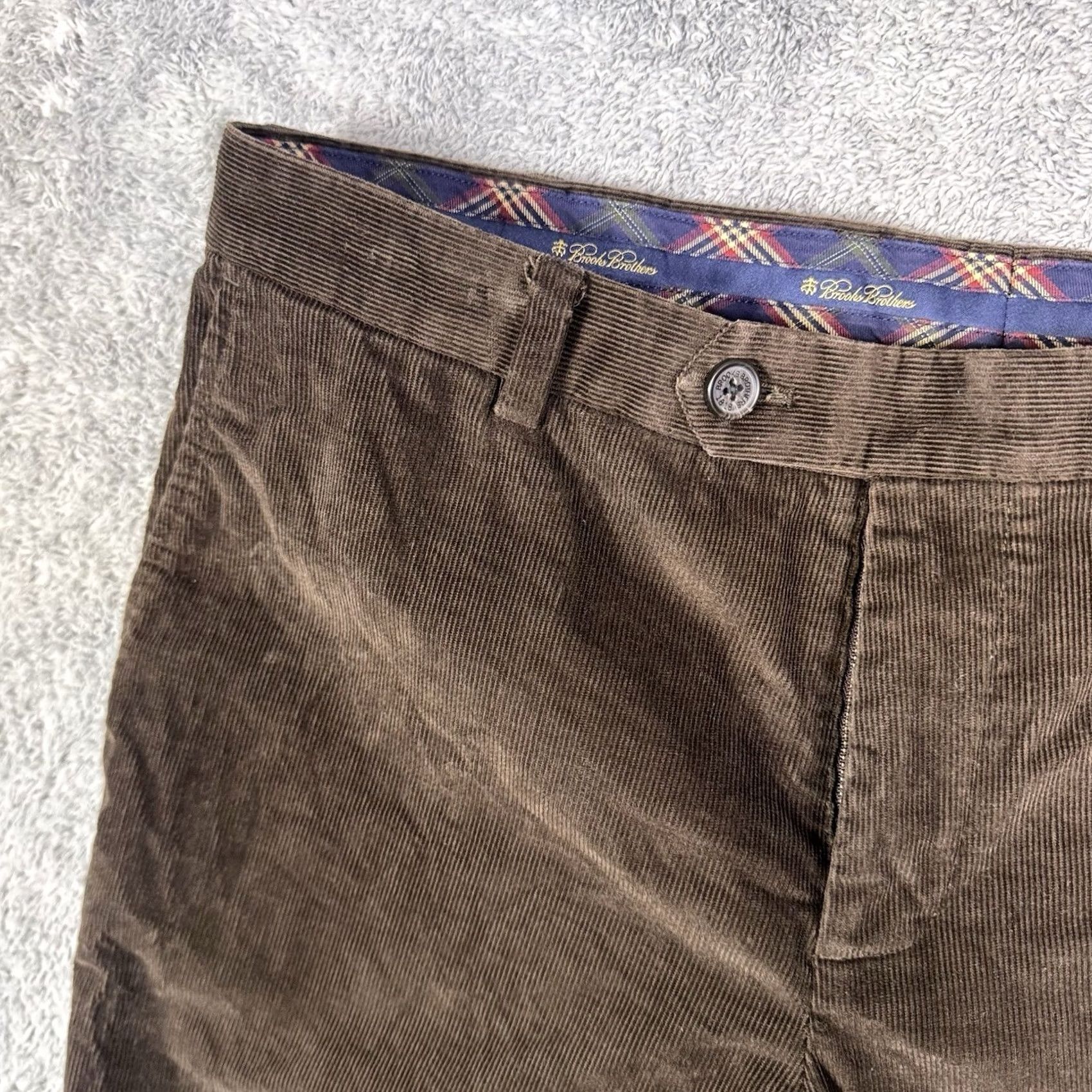 Brooks Brothers Brooks Brothers Milano Pants Mens 36x26 Brown Corduroy Preppy Hemmed Trouser Size US 36 / EU 52 - 5 Thumbnail