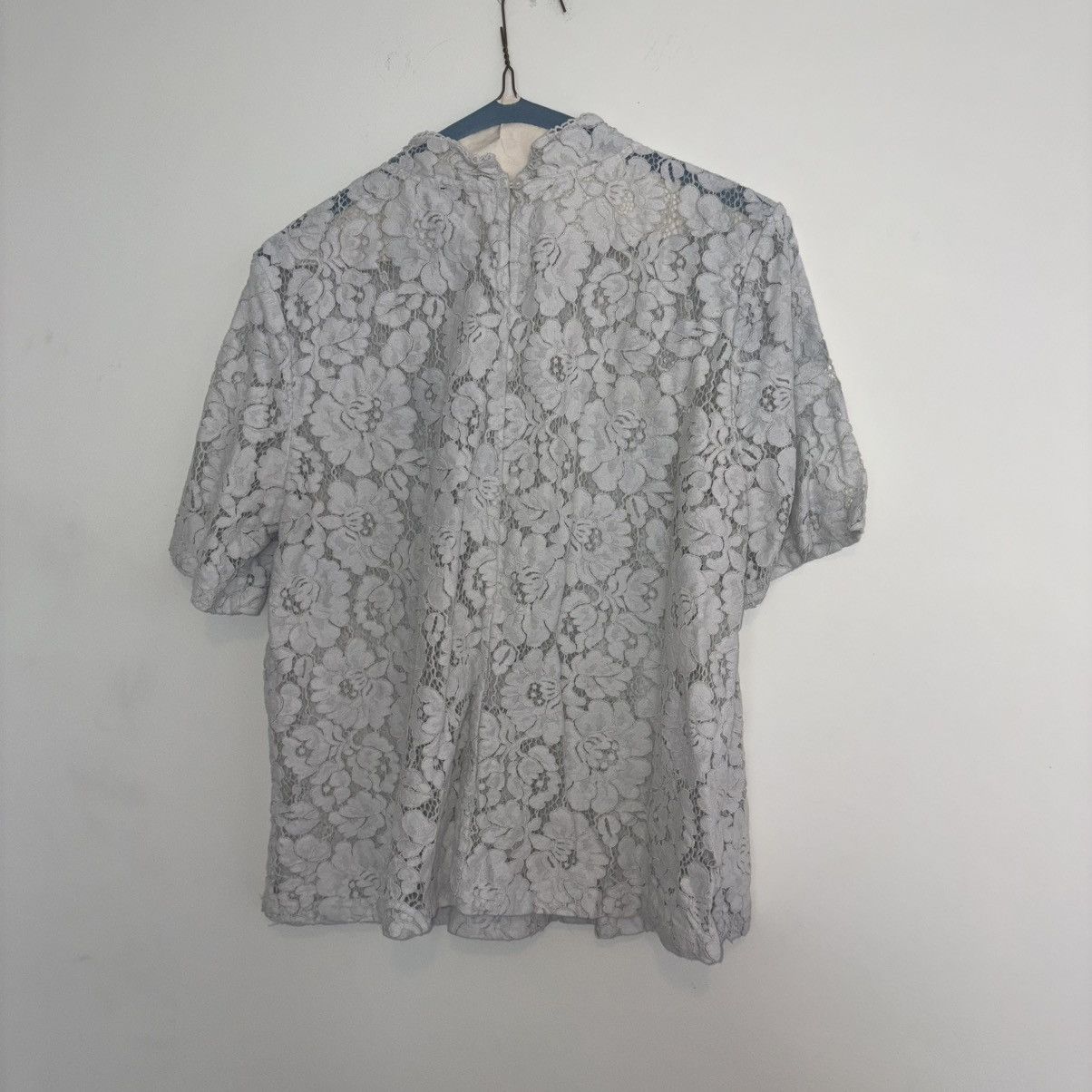 Loft Loft Outlet Short Sleeve White Floral Lace Blouse Size XL / US 12-14 / IT 48-50 - 3 Thumbnail