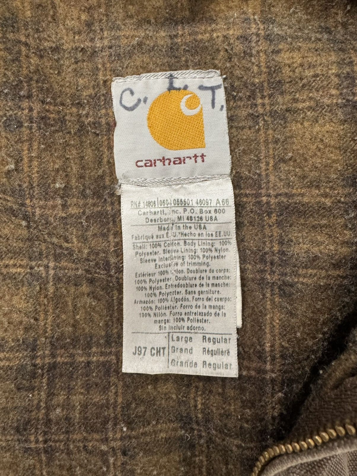 Carhartt Carhartt Detroit Jacket J97 CHT usa vintage og workwear Size US L / EU 52-54 / 3 - 4 Thumbnail