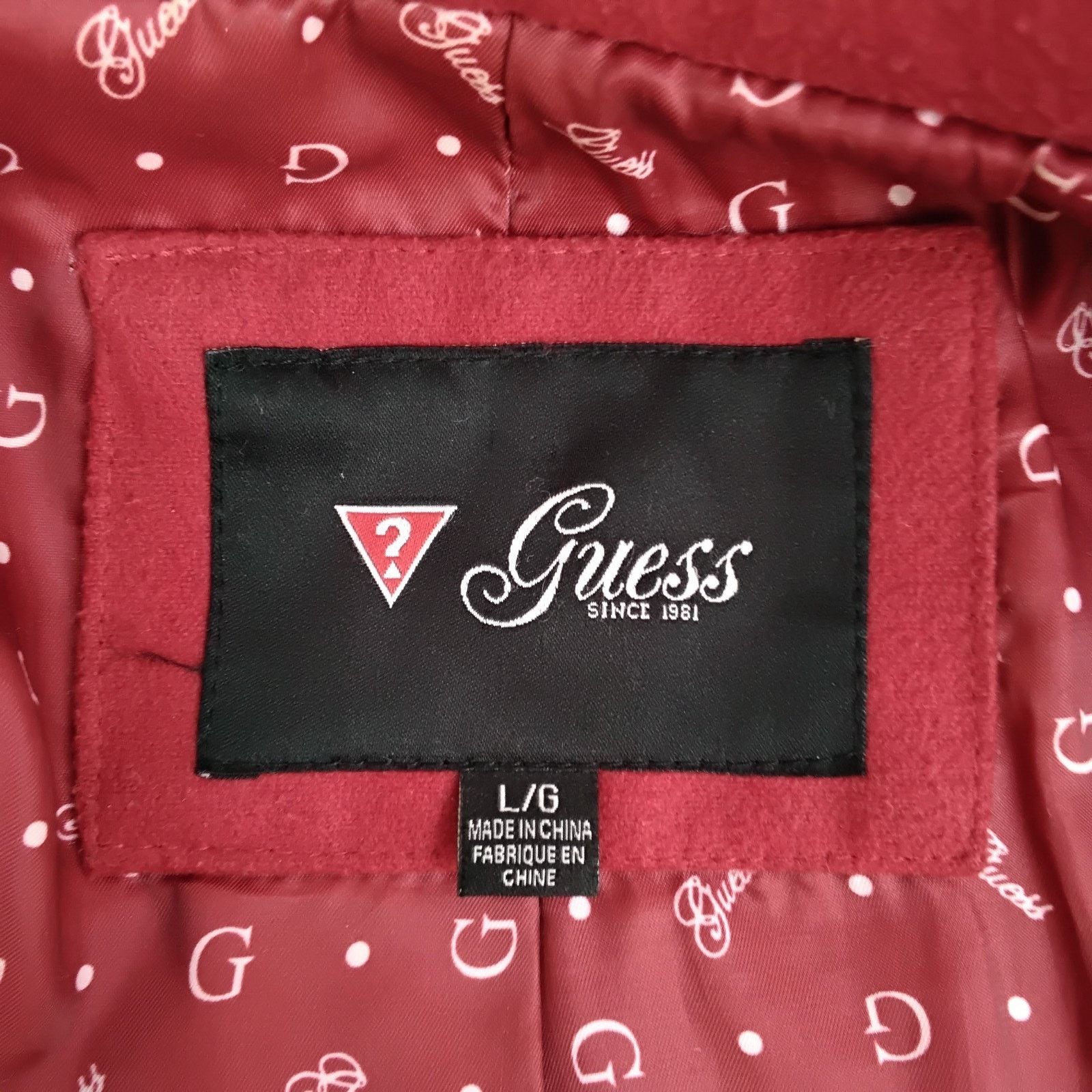 Guess Guess Peacoat Women's Large Red Vintage 2000s Belted Size L / US 10 / IT 46 - 9 Thumbnail