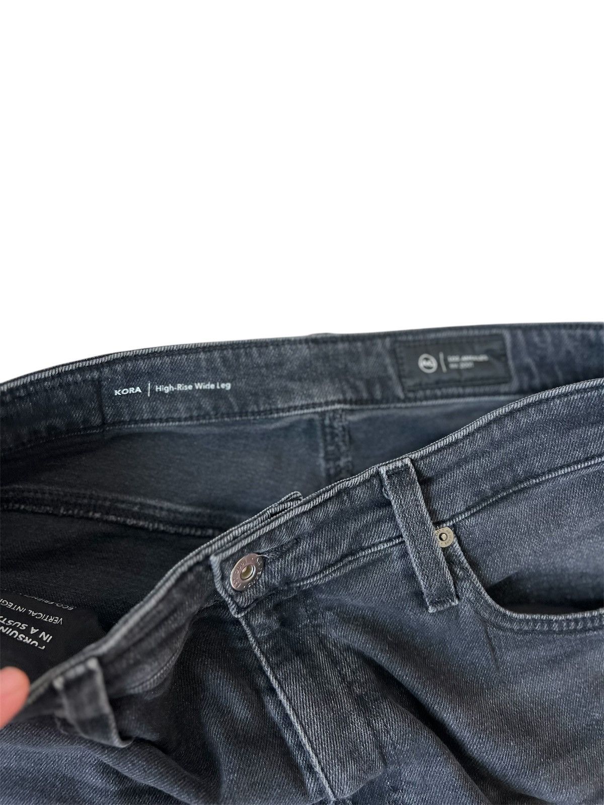 AG Jeans AG Jeans Kora High Rise Wide Leg Black Jeans | Size 28 Size 28" / US 6 / IT 42 - 4 Thumbnail