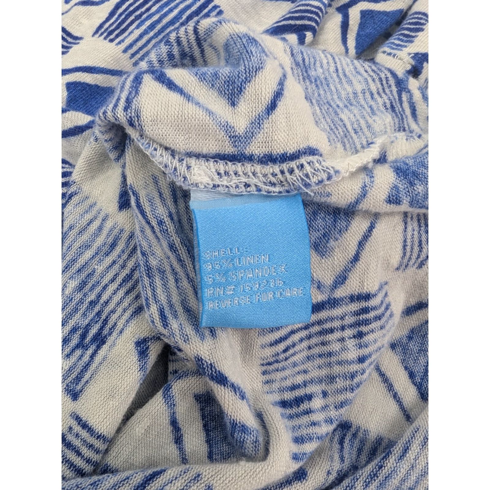 J.McLaughlin J McLaughlin Linen Shirt Top Printed Preppy Long Sleeve Button Up Blouse Medium Size M / US 6-8 / IT 42-44 - 7 Thumbnail