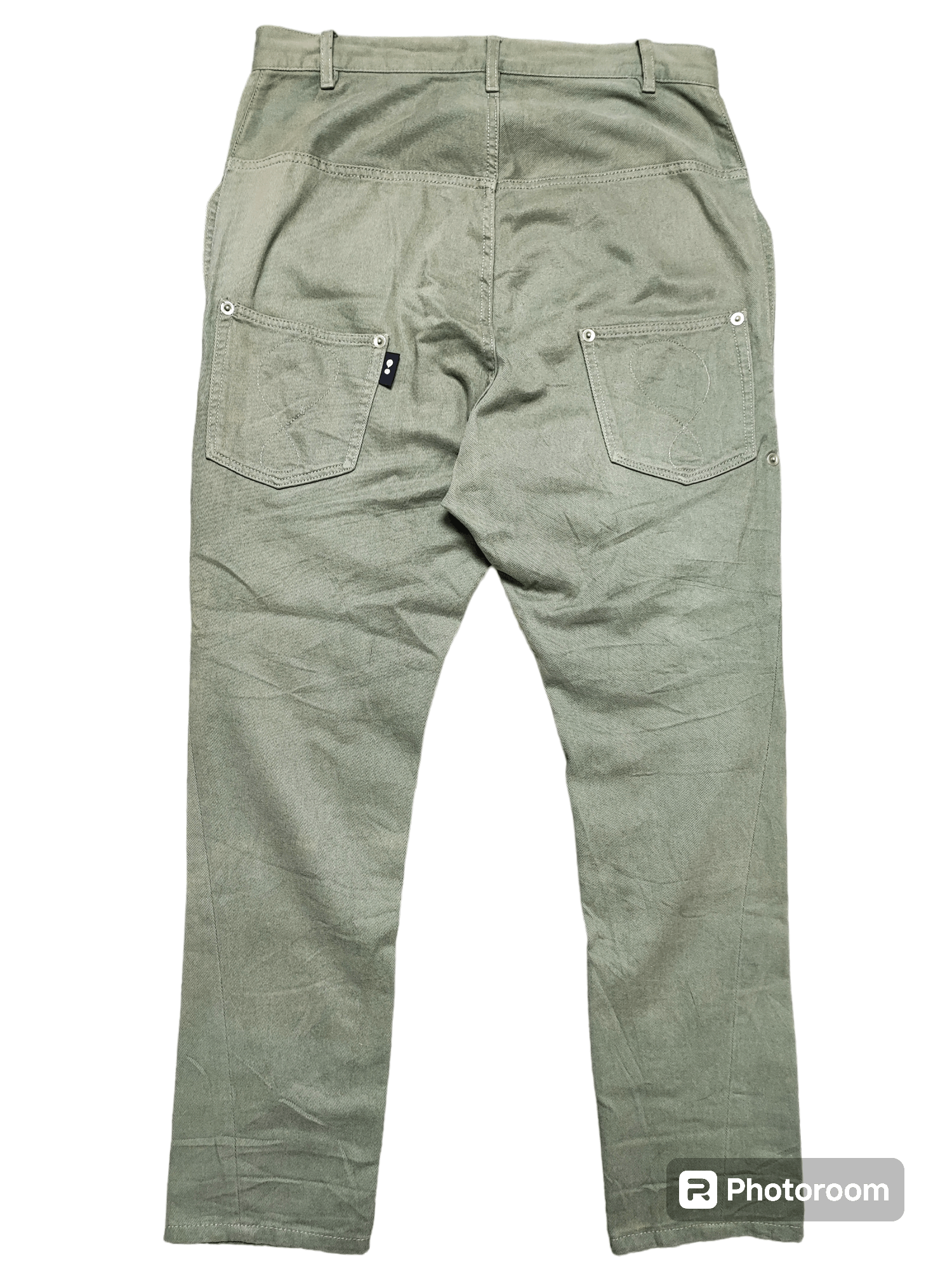 image of Issey Miyake x Mercibeaucoup Vintage Mercibeaucoup Drop Crotch Denim Trousers in Cream (Size 32)