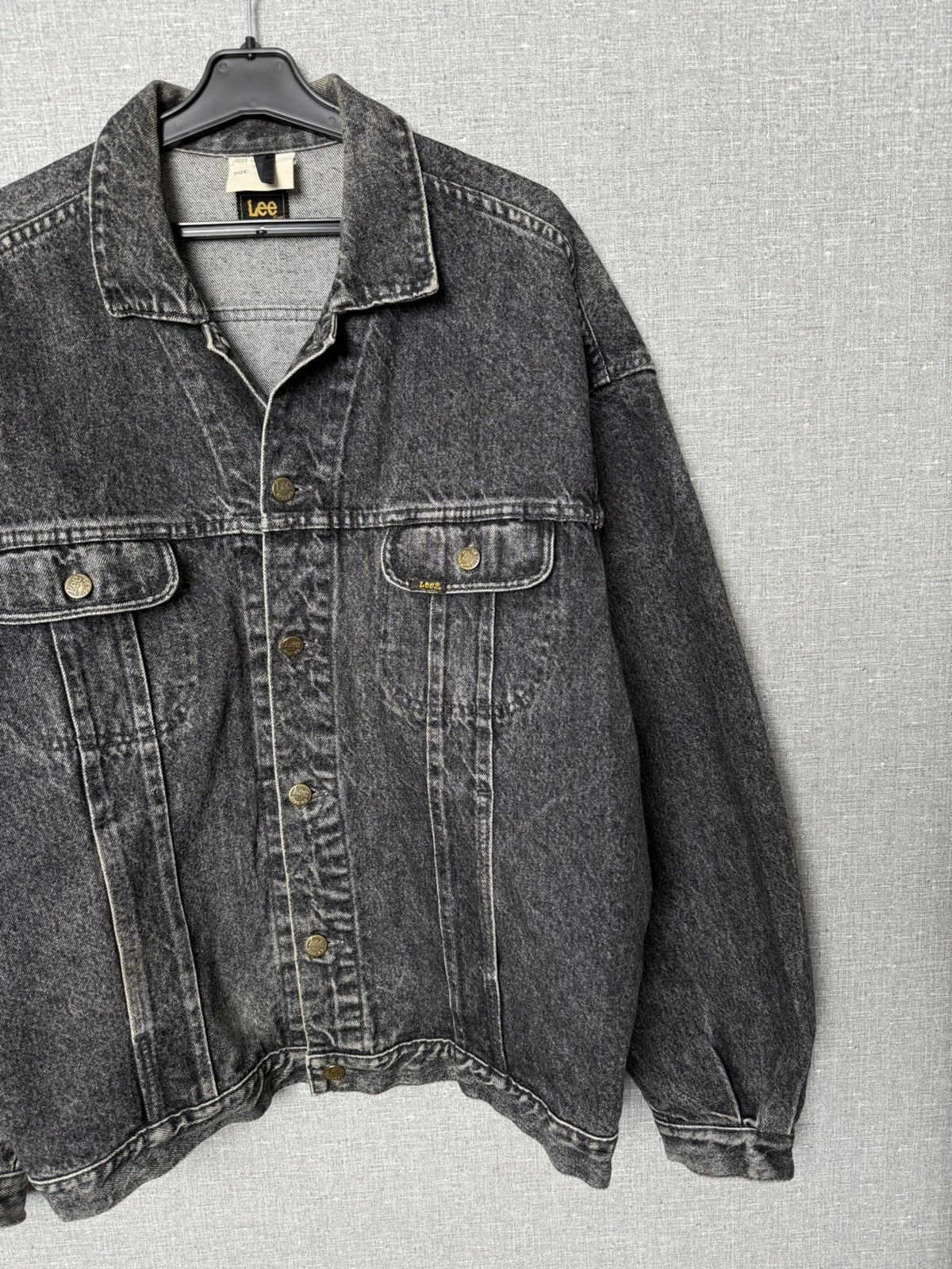 Lee Vintage 80s Lee Rider Graphite Denim Trucker Jacket Jean Size US L / EU 52-54 / 3 - 3 Thumbnail