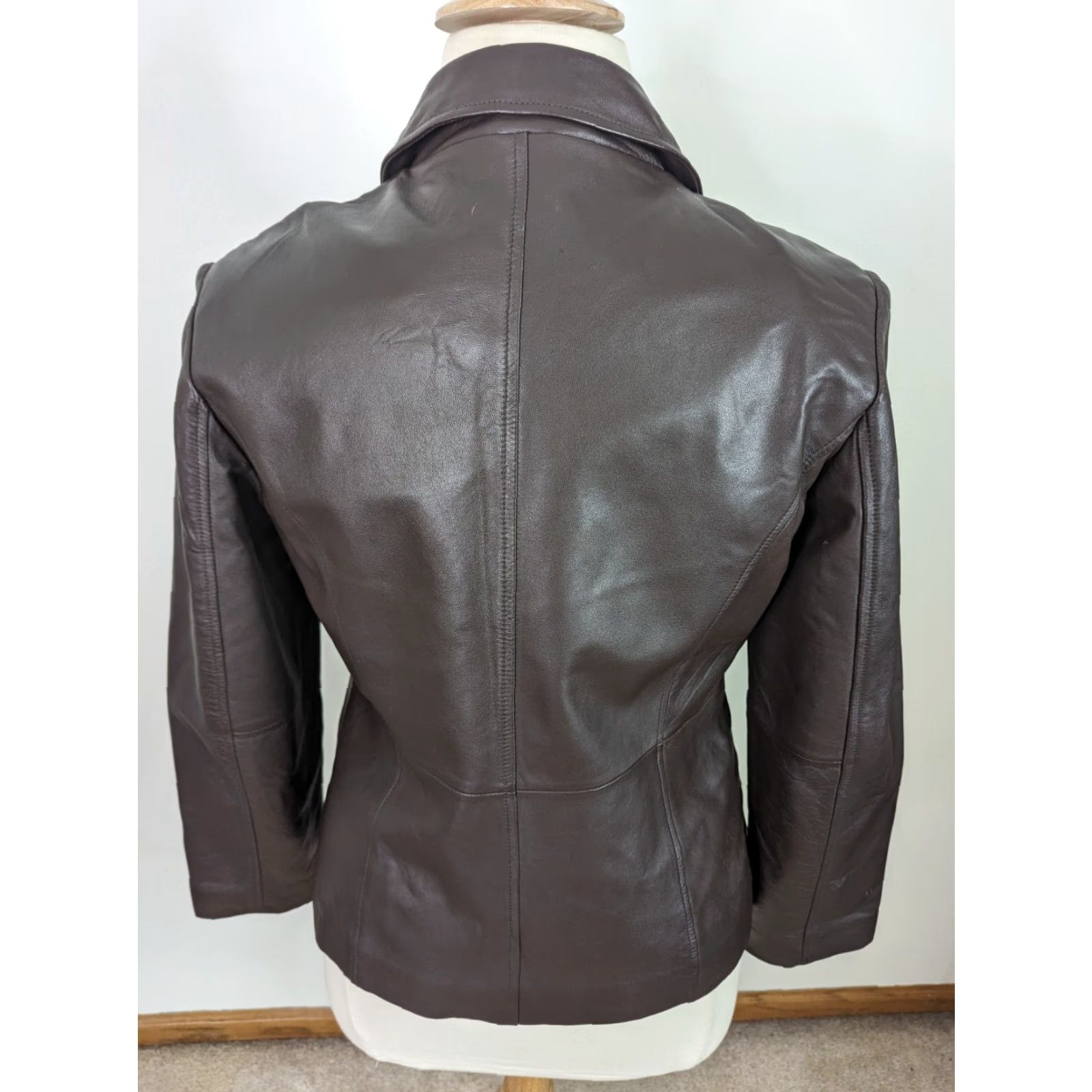 Vintage VINTAGE Brown Soft Leather Moto Biker Motorcycle Full Zip Women's Large Jacket Size L / US 10 / IT 46 - 3 Thumbnail