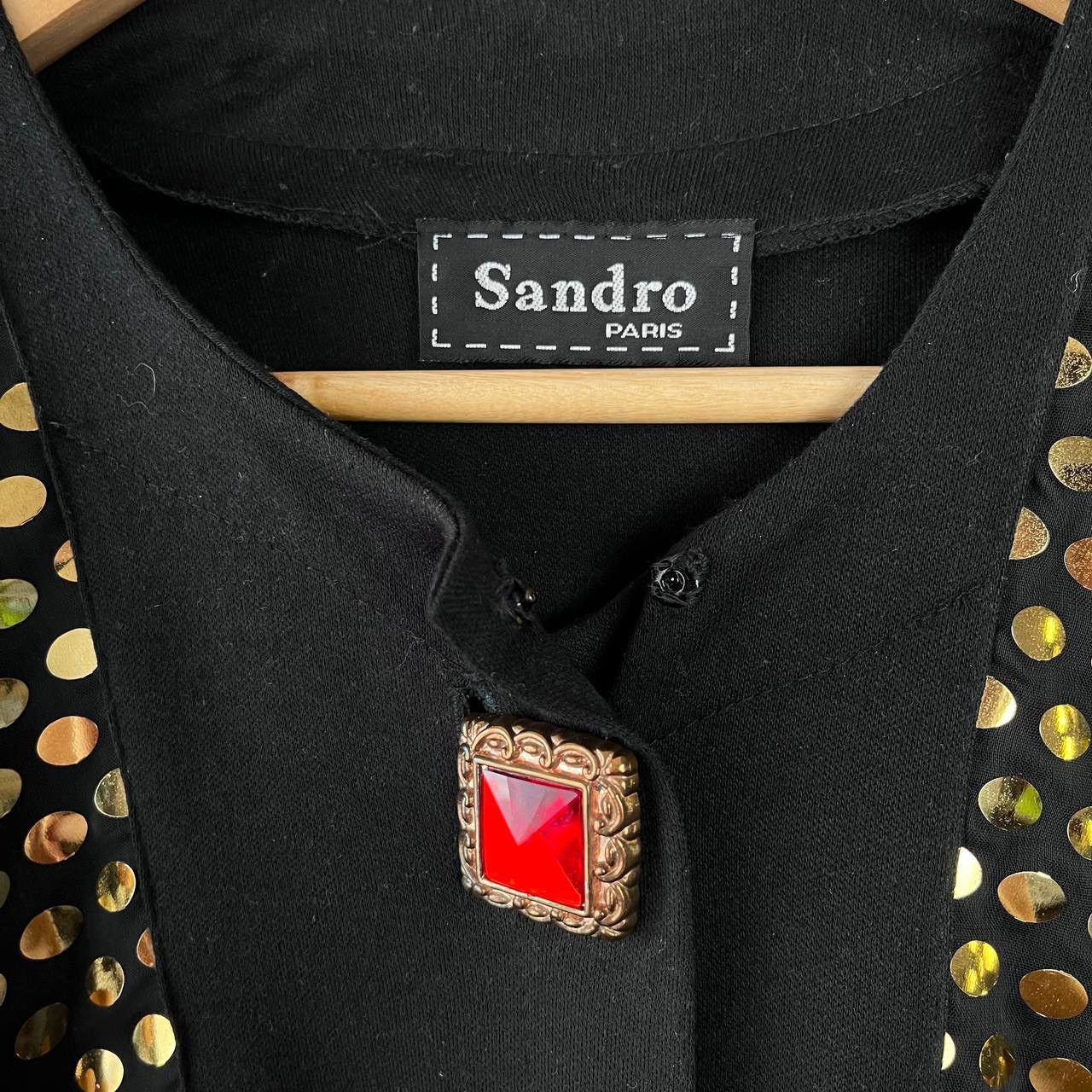 Sandro Vintage 80s Sandro Paris Avant-Garde Cardigan Size ONE SIZE - 7 Thumbnail