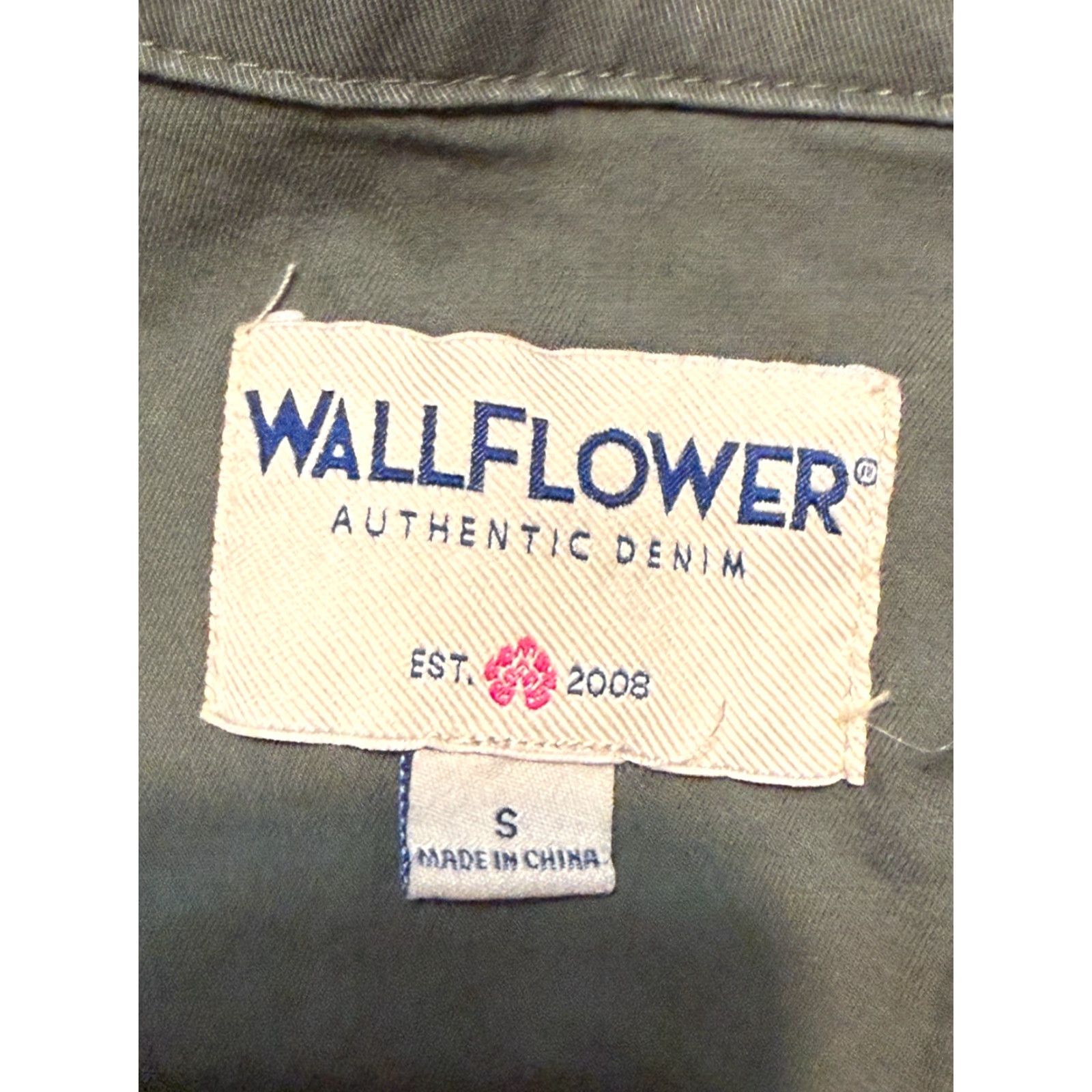 Vintage WallFlower Jacket Women's Size Small Grey Green Long Sleeve Full Zip Pockets Regular Fit Mens? Size S / US 4 / IT 40 - 5 Thumbnail