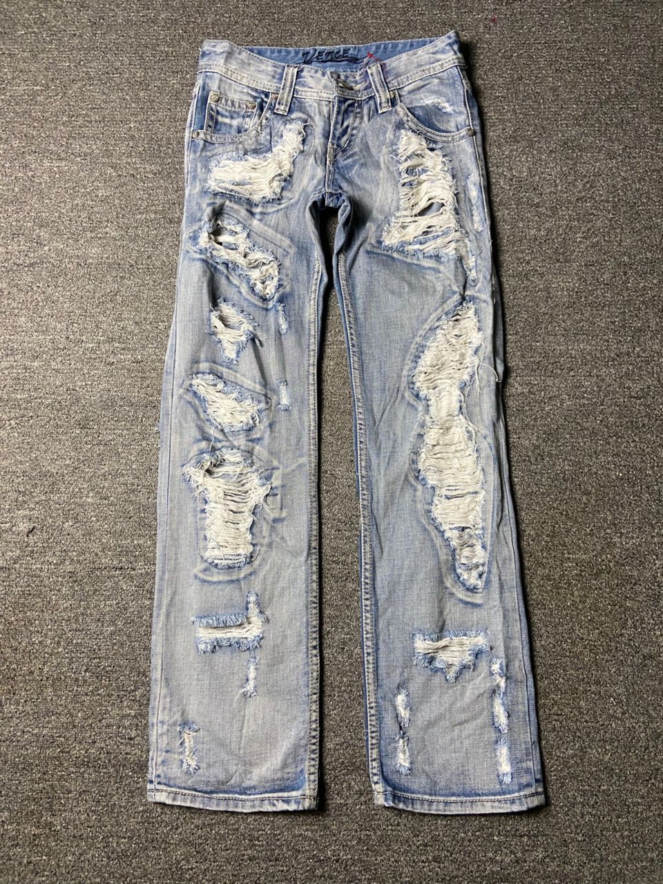 Japanese Brand VENCE Brand Distressed Denim Ripped Jeans (158) Size US 29 - 1 Thumbnail