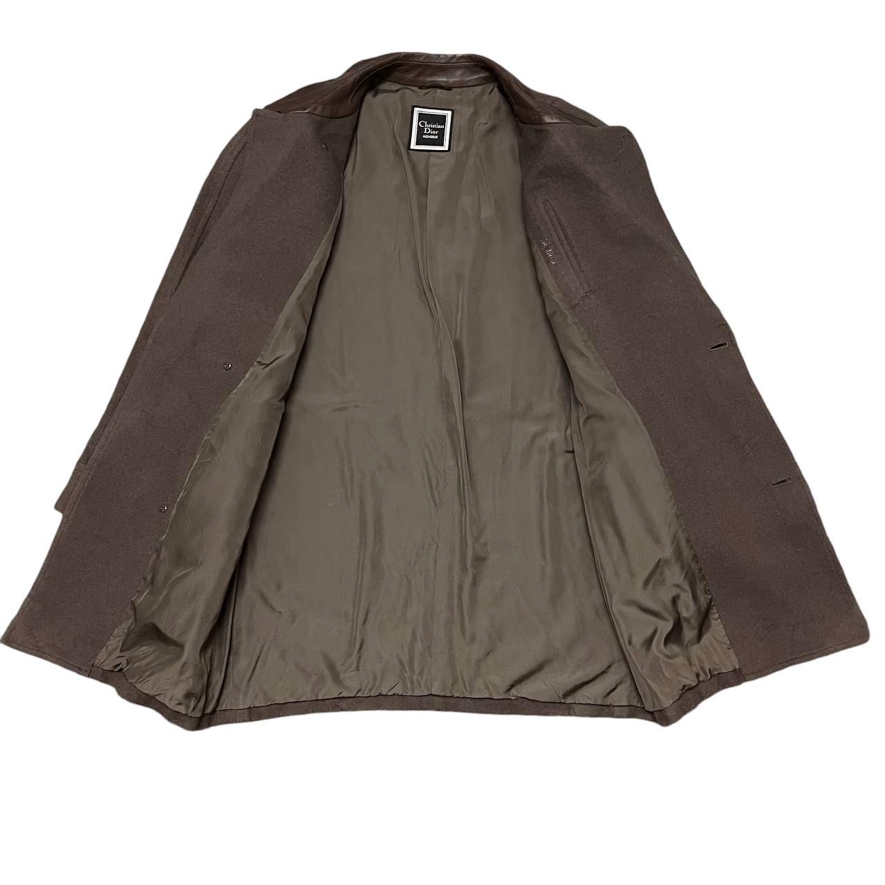Christian Dior Monsieur Vintage Christian Dior Monsieur Wool Coat Leather Collar Size US M / EU 48-50 / 2 - 7 Thumbnail