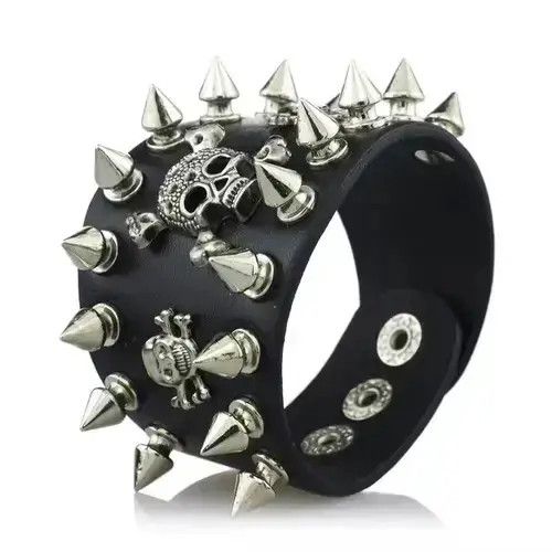 Japanese Brand Spikes Rivet Skeleton Bracelets Bangles Size ONE SIZE - 1 Thumbnail