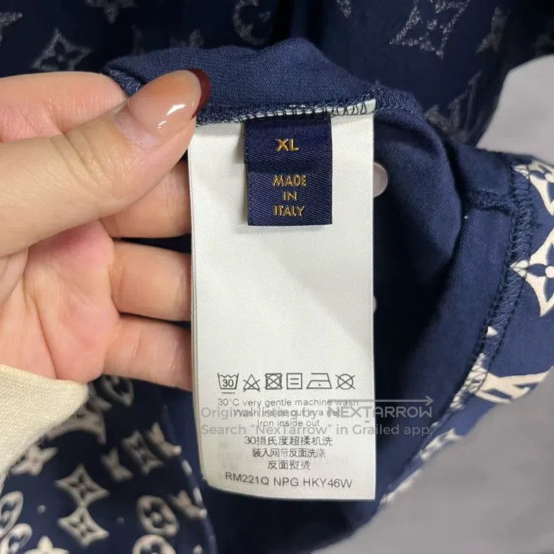 Louis Vuitton Louis Vuitton Blue round collar gradient full print short Size US XL / EU 56 / 4 - 3 Thumbnail