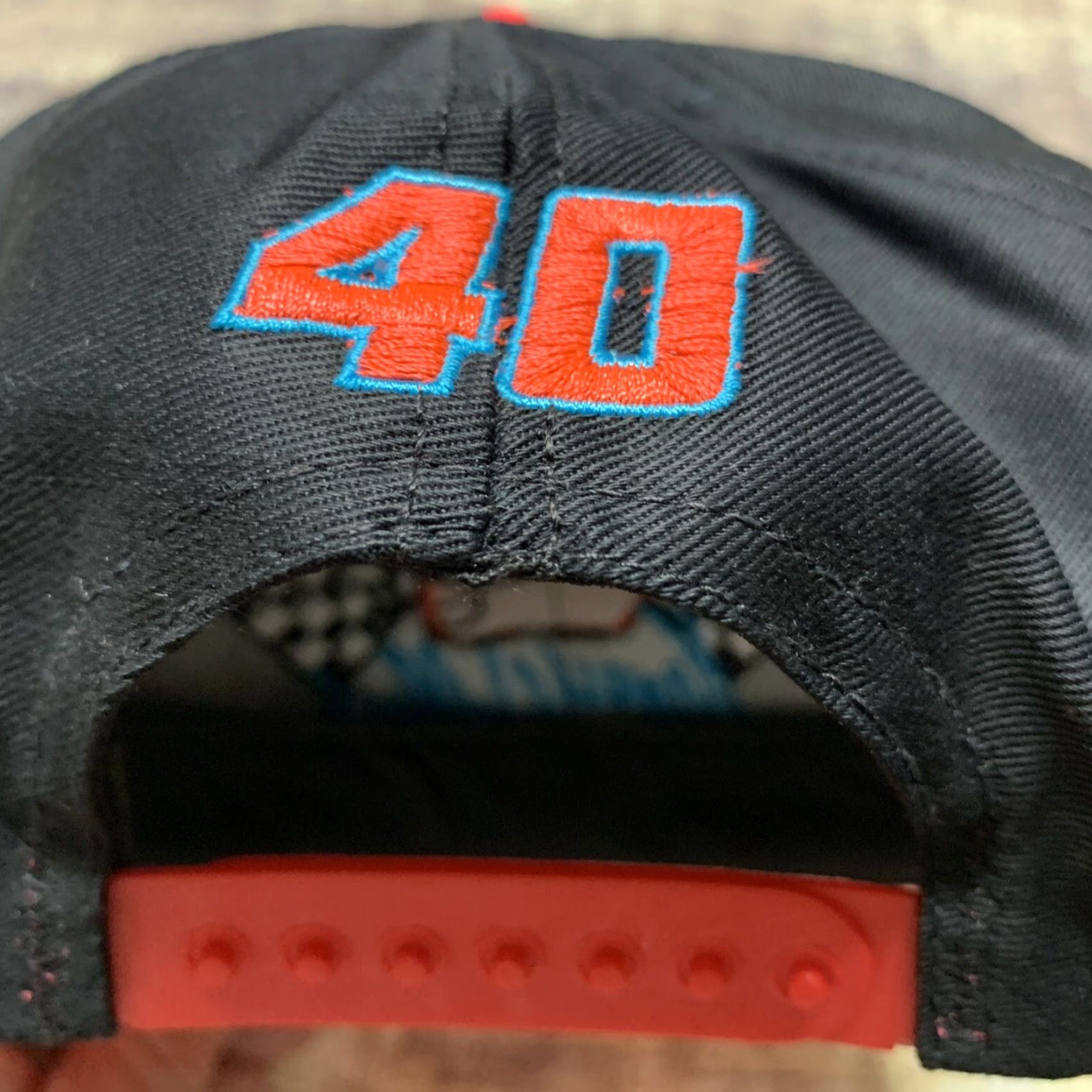 Vintage VINTAGE Kenny Wallace #40 Black Pink Hat Snap Back Cap NASCAR 90’s Made in USA Size ONE SIZE - 4 Thumbnail