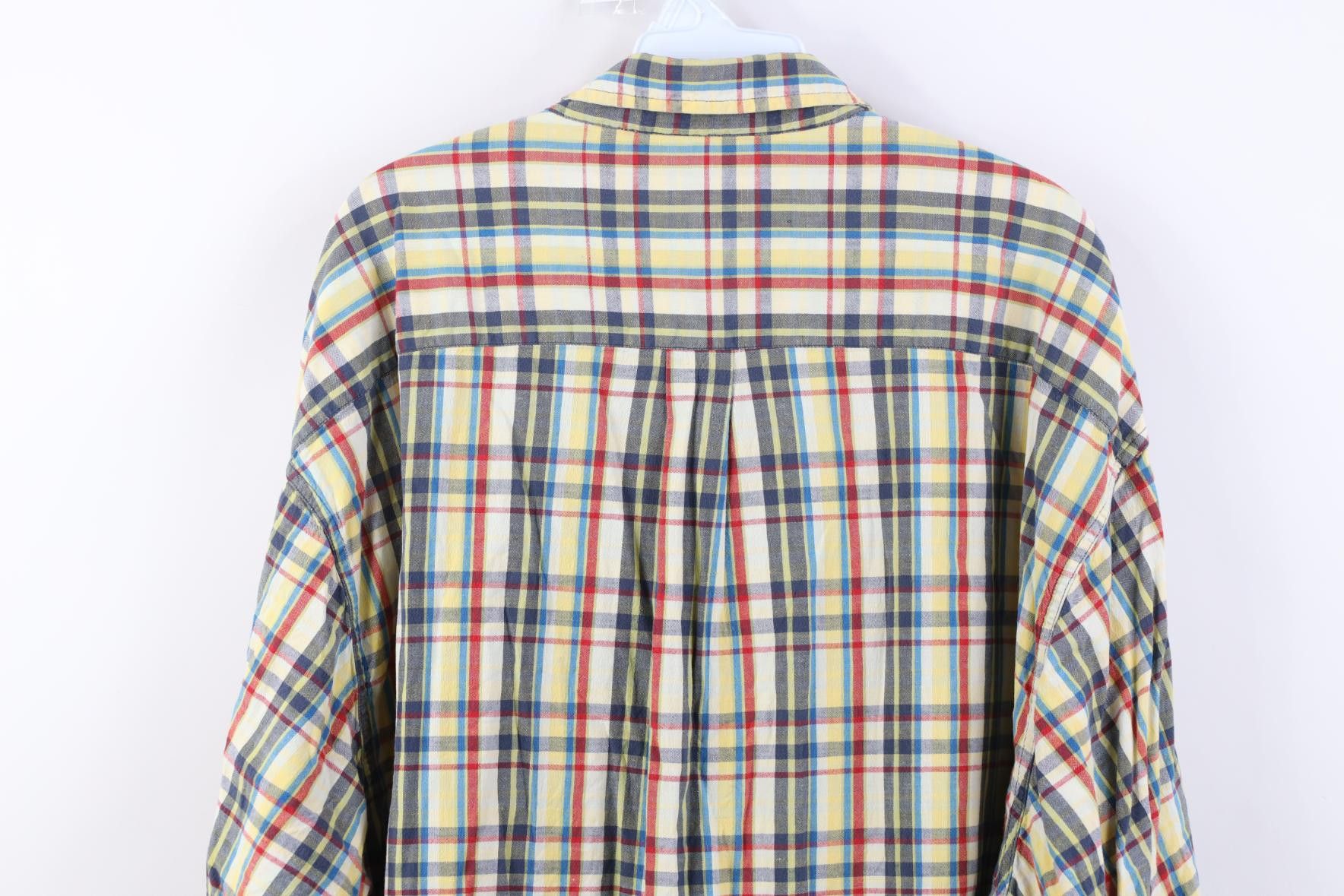 Eddie Bauer Vintage 90s Eddie Bauer Madras Flannel Collared Button Shirt Size US XXL / EU 58 / 5 - 8 Thumbnail