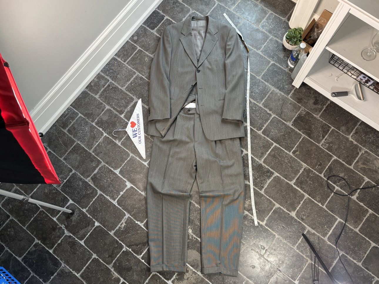 Hugo Boss Vintage Hugo Boss Suit Wool 3pc Three Piece Jacket Trouser Size 42L - 24 Thumbnail
