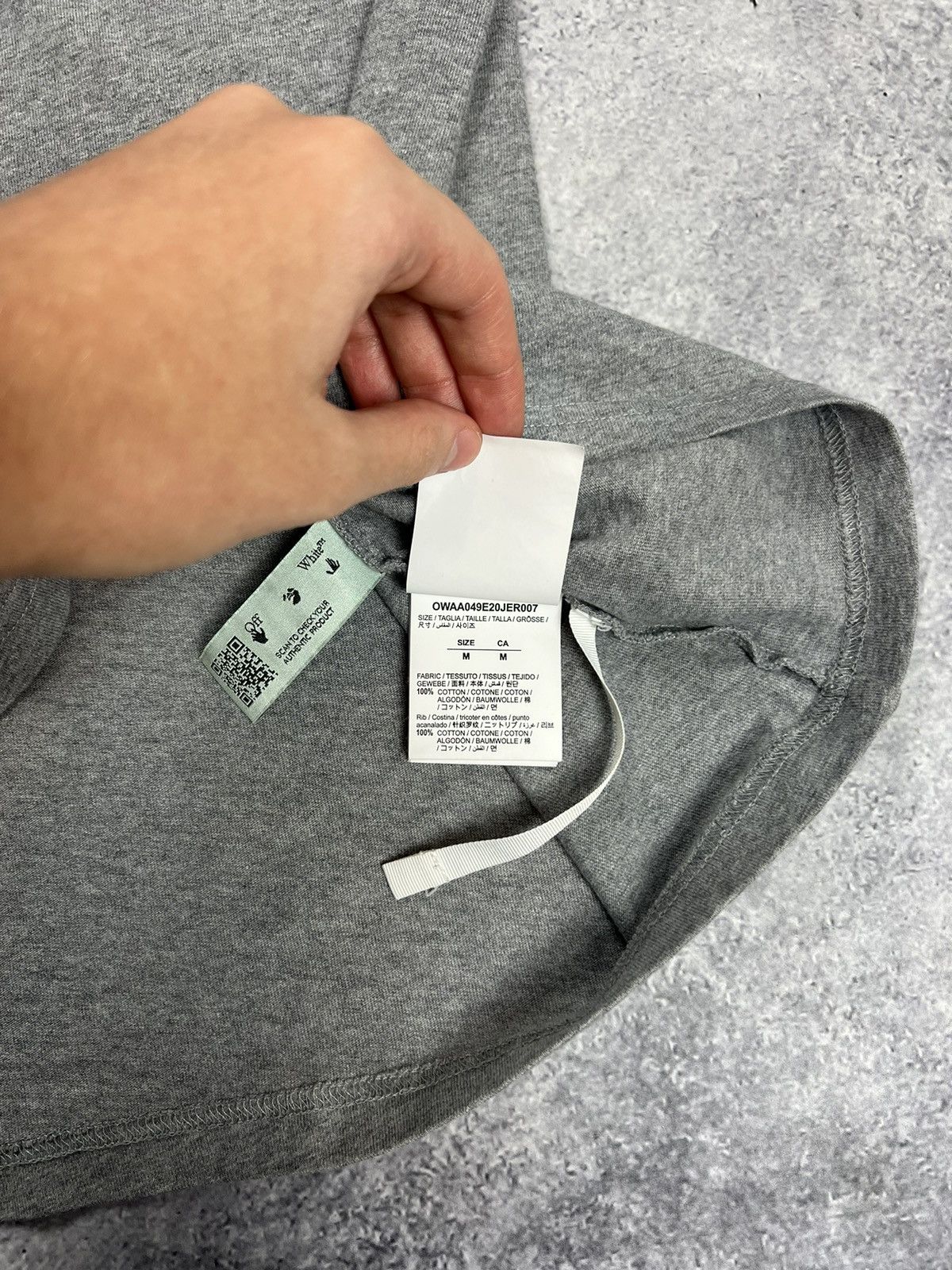Off-White Off-white script grey women’s tee Size M / US 6-8 / IT 42-44 - 4 Thumbnail