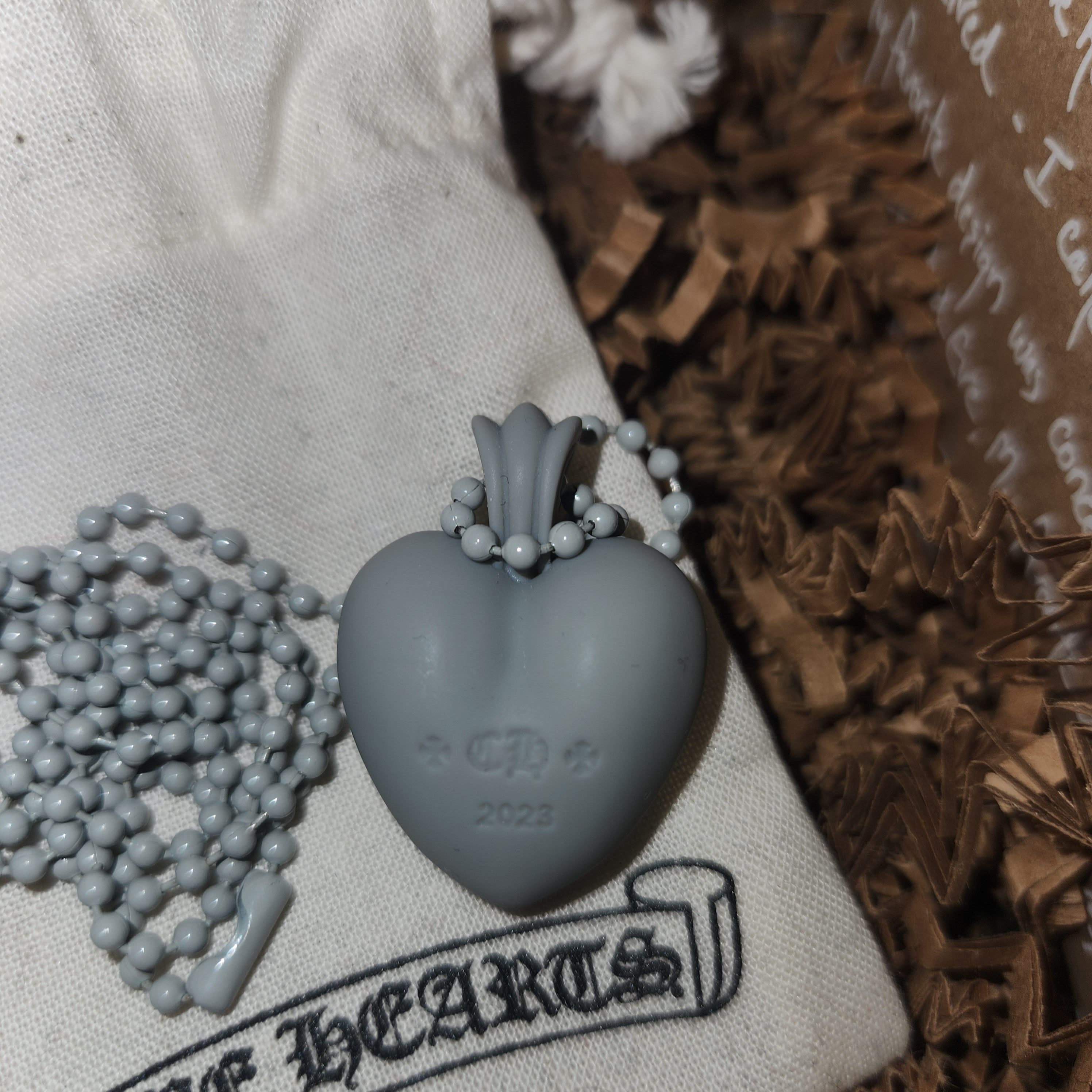 Chrome Hearts CH, silver silicone heart necklace. Limited edition DEC 2023 Size ONE SIZE - 6 Thumbnail