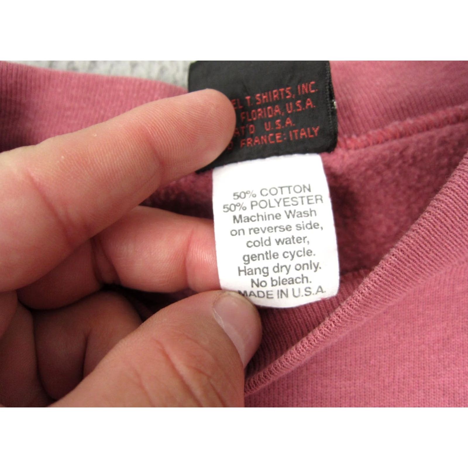 Native VINTAGE Diamond Dust Sweatshirt Womens XL Pink Feather Crew Neck Pullover Cotton Blend Fleece 80s 90s Activewear Womens Size XL / US 12-14 / IT 48-50 - 6 Thumbnail