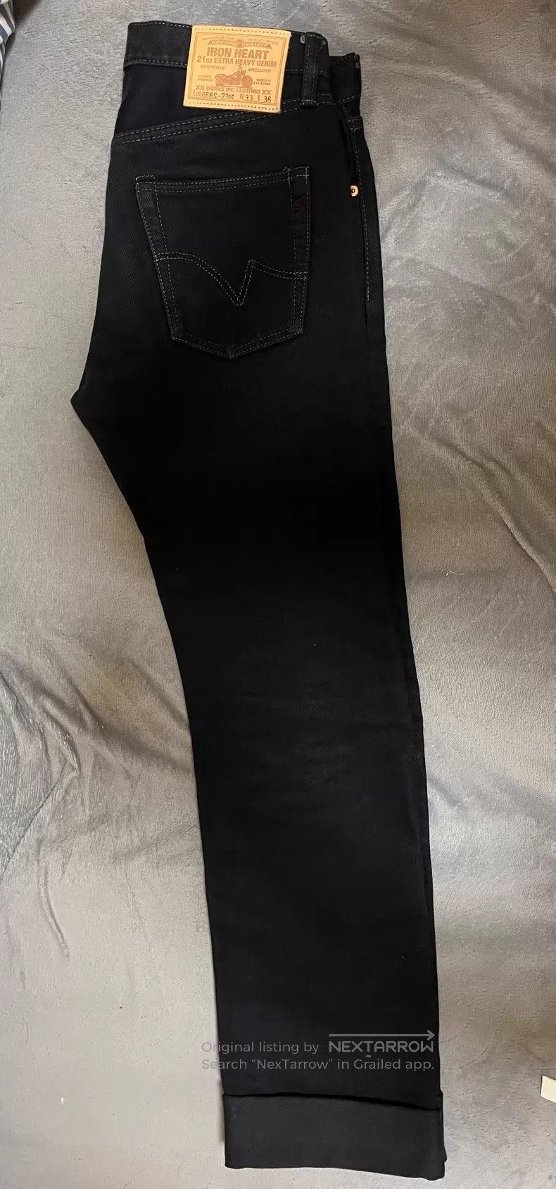 Other Iron Heart 21oz vulcanized black jeans Size US 32 / EU 48 - 1 Thumbnail